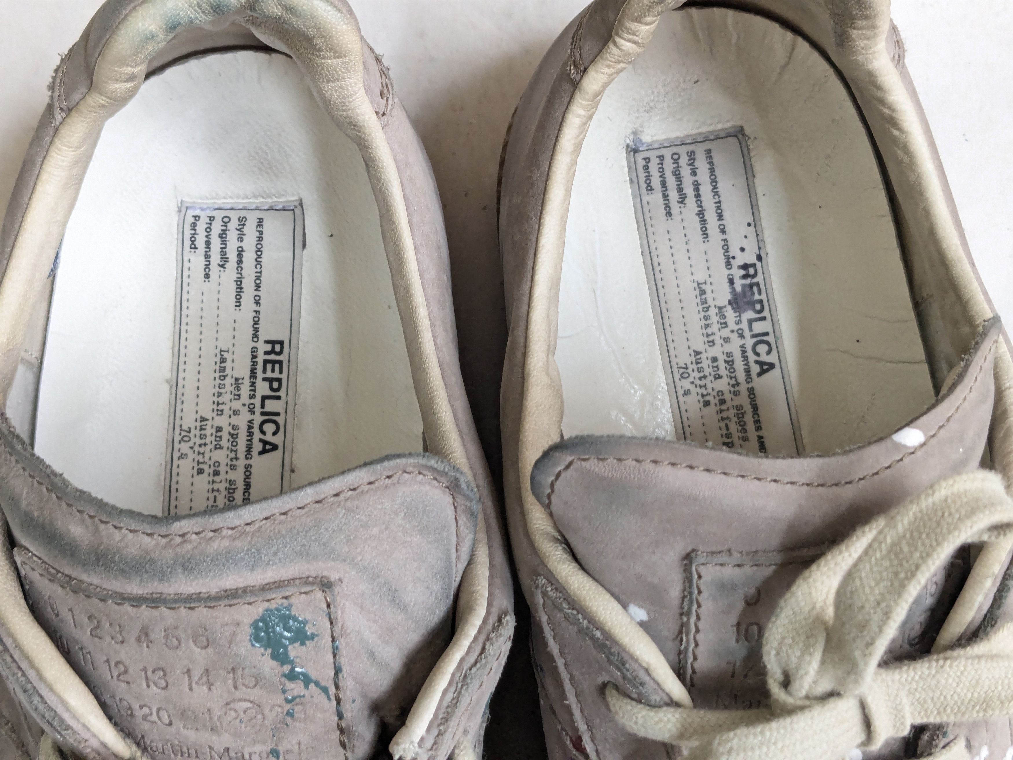 Maison Margiela Maison Margiela Replica GAT Gray Paint Splatter 12 45 Size US 12 / EU 45 - 5 Thumbnail