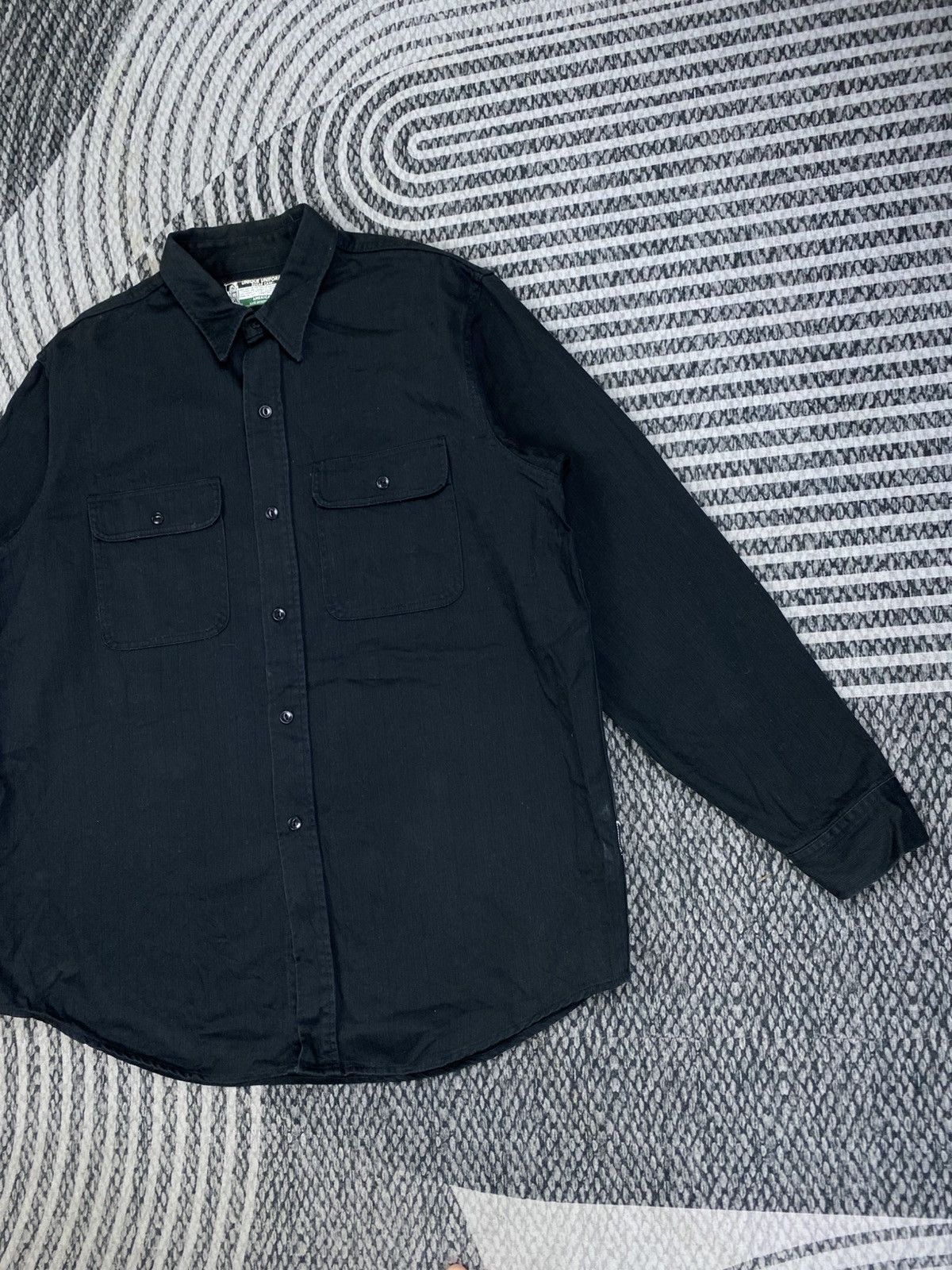 Sugar Cane Vintage Sugar Cane Black Cotton Button Up Shirt Size US L / EU 52-54 / 3 - 4 Thumbnail