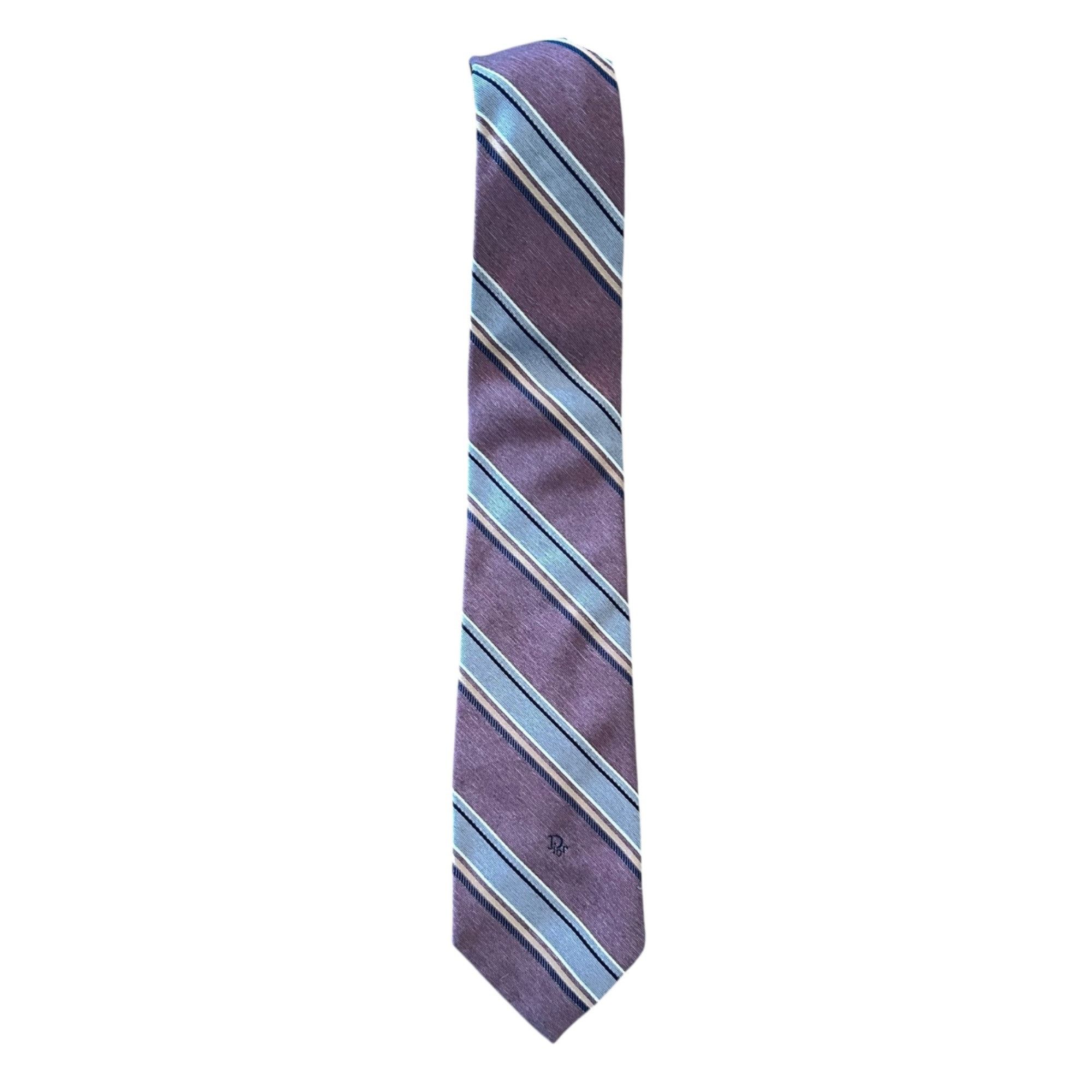 Dior Vintage Christian Dior Silk Blend Muted Classic Striped Tie Size ONE SIZE - 7 Thumbnail