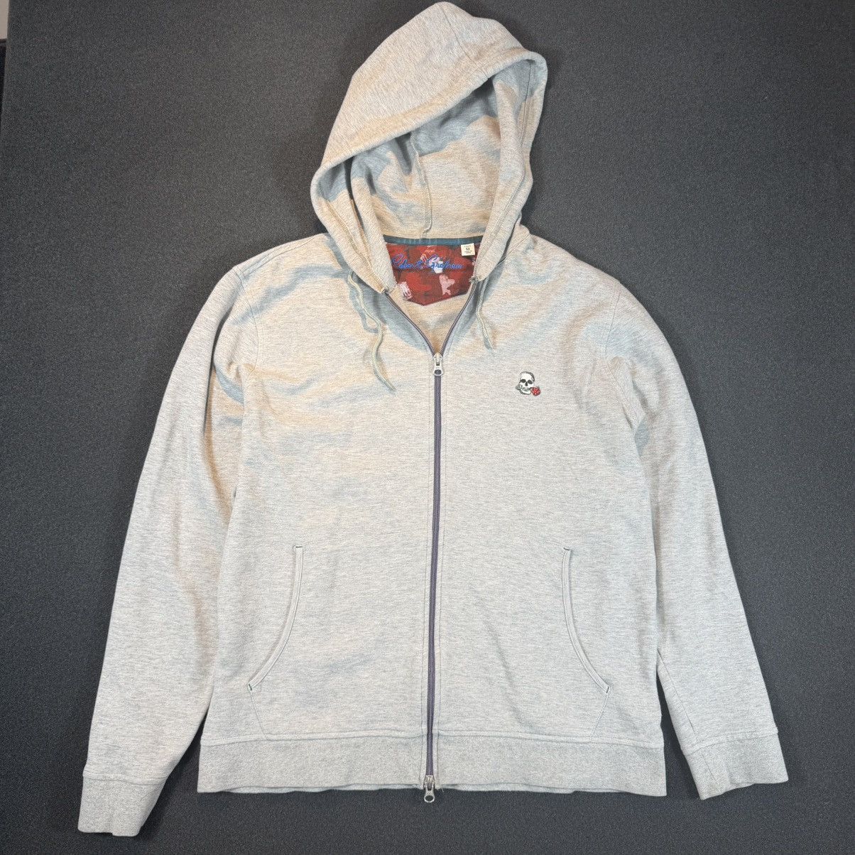 Robert Graham Robert Graham Gray Skull Embroidered Full Zip Hoodie Size US M / EU 48-50 / 2 - 1 Thumbnail