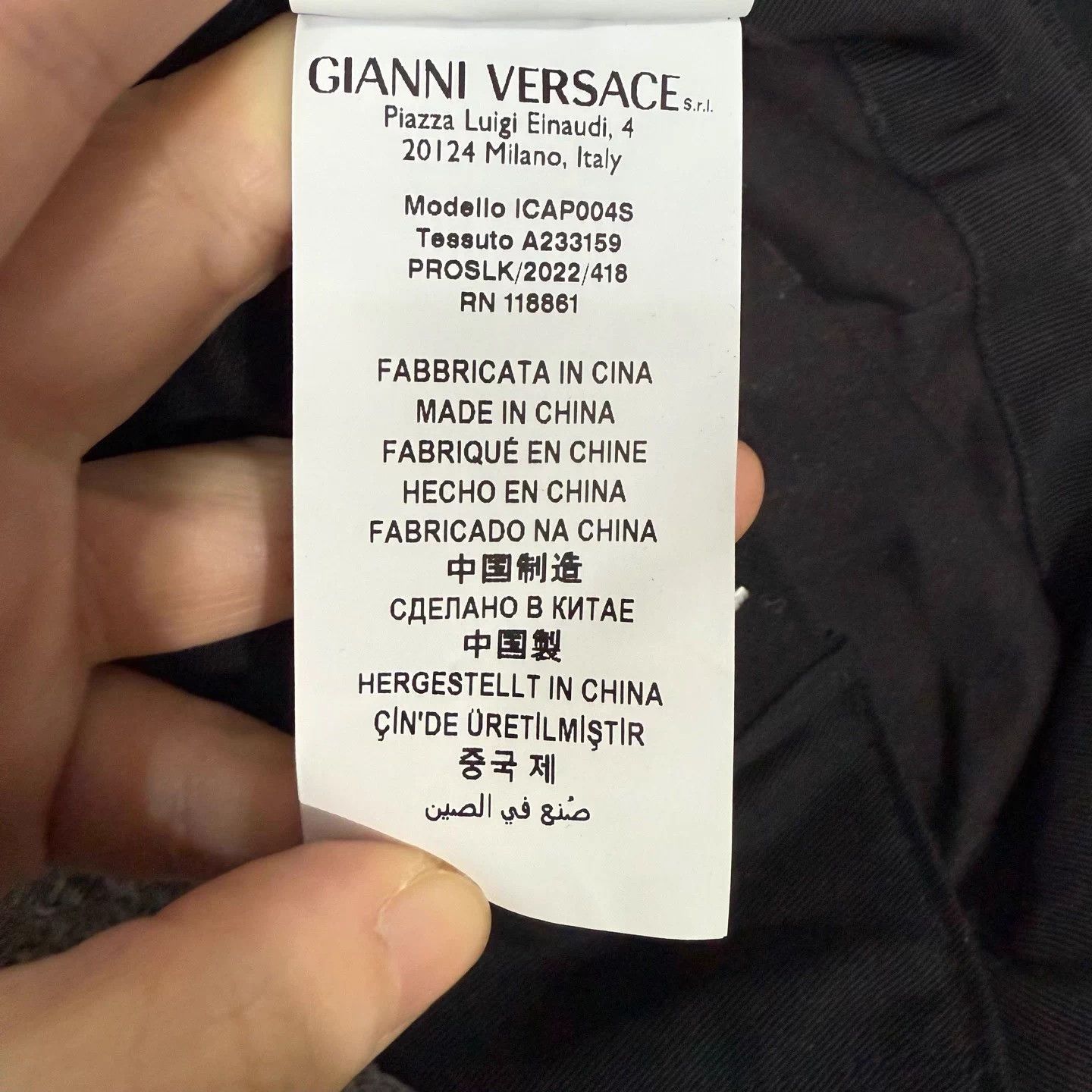 Versace Versace Black Embroidered Logo Hat NWT 59 Size ONE SIZE - 7 Thumbnail