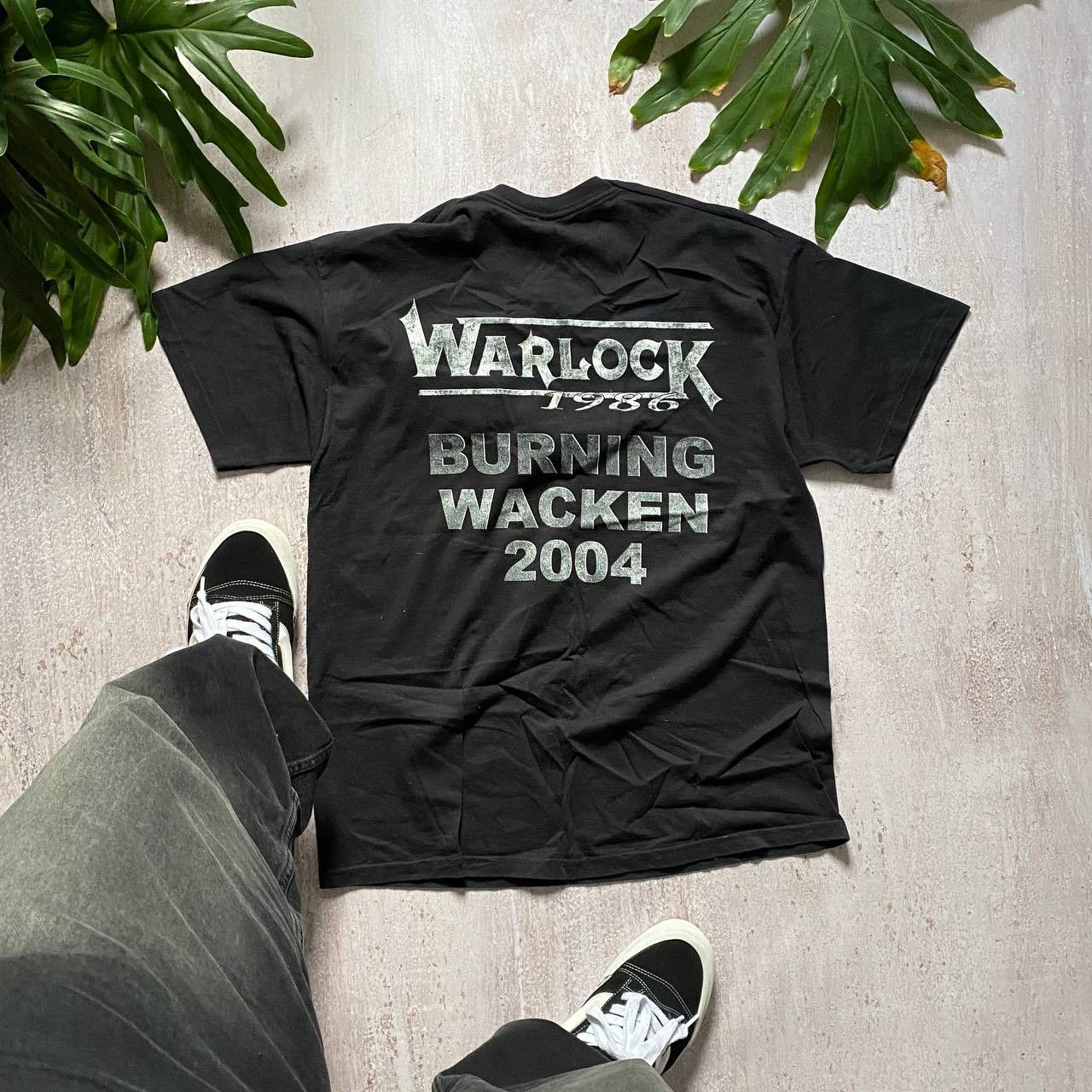 Band Tees × Vintage VINTAGE Y2K WARLOCK WACKEN 2004 FADED METAL TOUR TEE 248 Size US XL / EU 56 / 4 - 2 Thumbnail