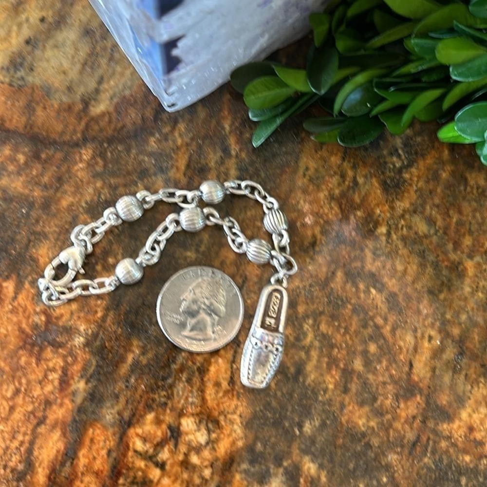 Brighton Brighton Charming Vintage Silver Bracelet with Shoe Charm Size ONE SIZE - 6 Thumbnail