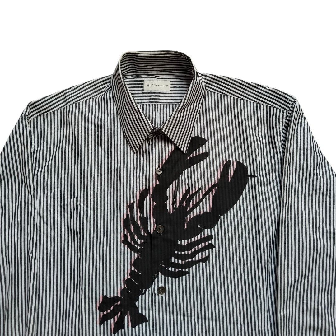 Dries Van Noten Dries van noten lobster print stripe shirts Size US M / EU 48-50 / 2 - 2 Thumbnail