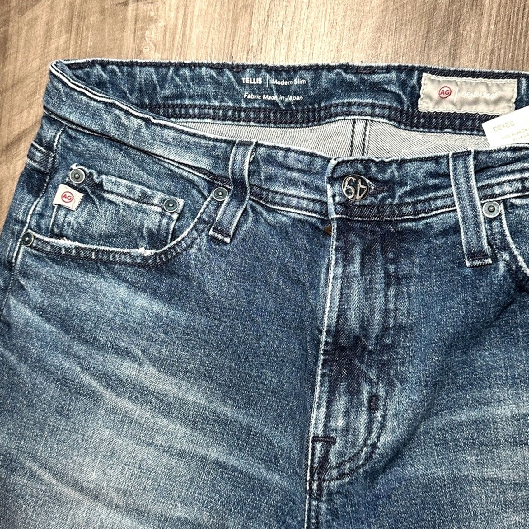 Vintage AG Adriano Goldschmied Denim 360 Tellis Modern Slim Jeans Men 32 Regular Blue 33in Inseam Size US 32 / EU 48 - 6 Thumbnail