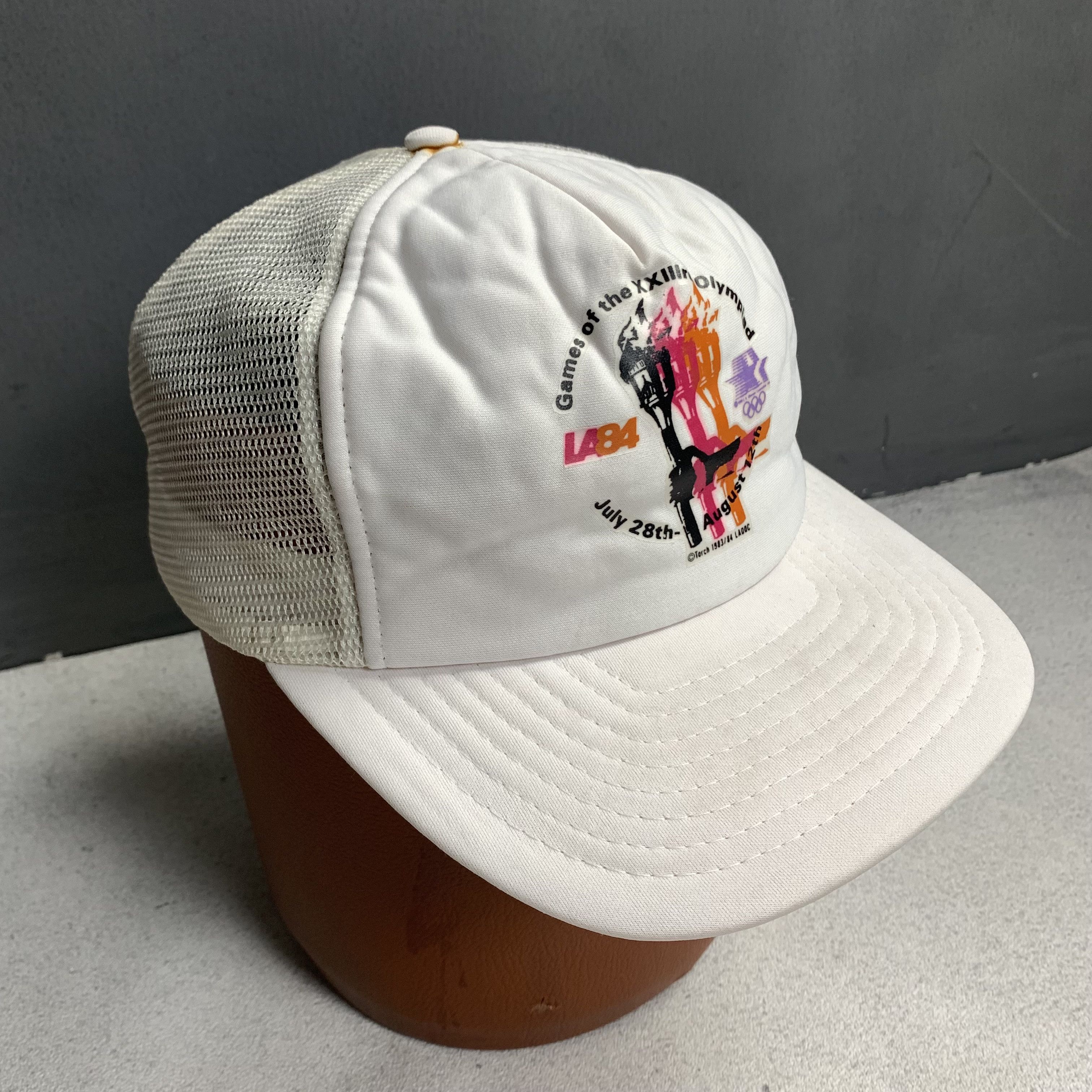 USA Olympics Vintage 1984 Summer Olympics Los Angeles Trucker Hat Size ONE SIZE - 4 Thumbnail
