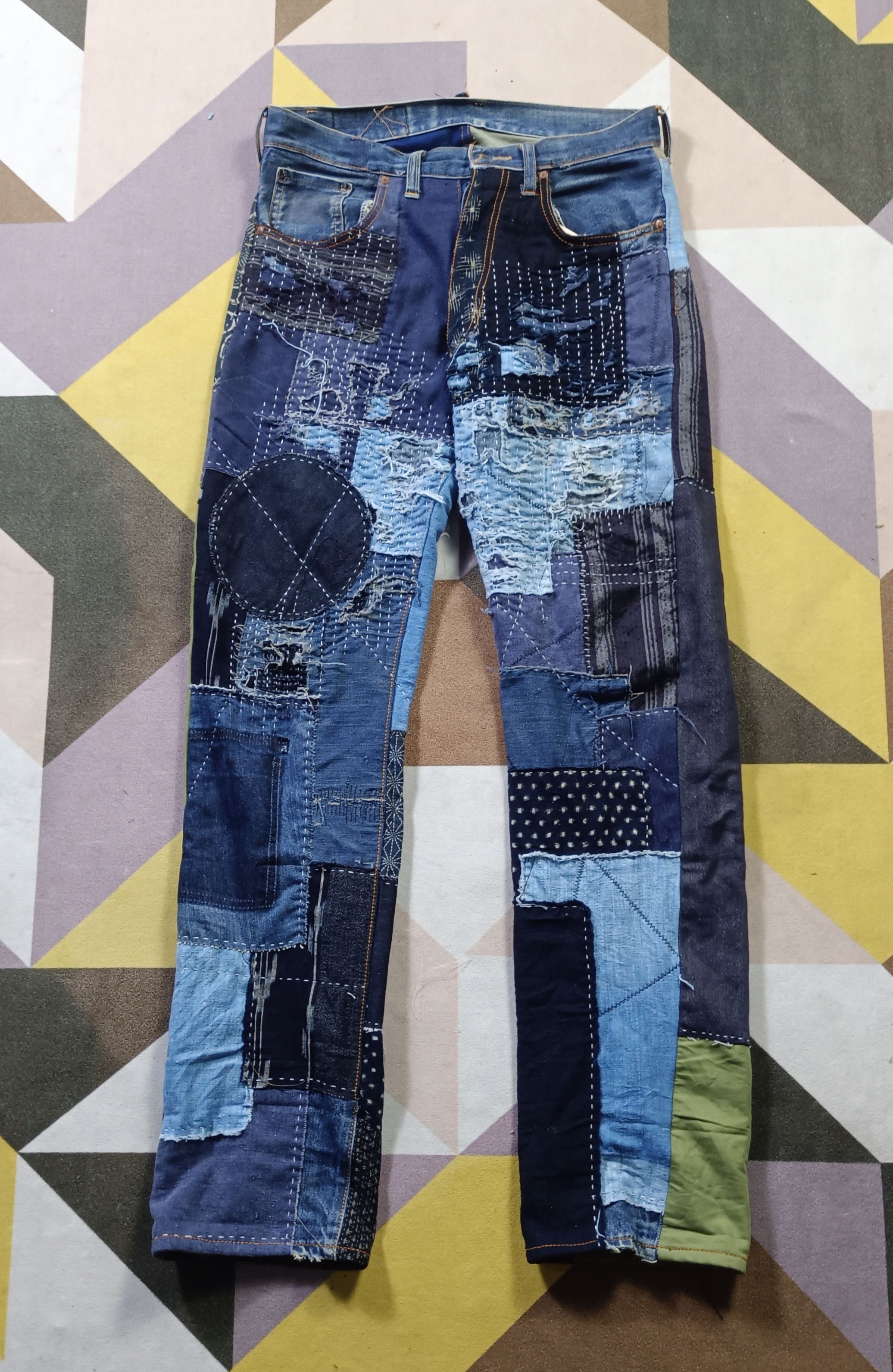 Levi’s 501 Sashiko Boro Banana Denim Levi's 501 Sashiko Boro Banana Denim - メルカリ