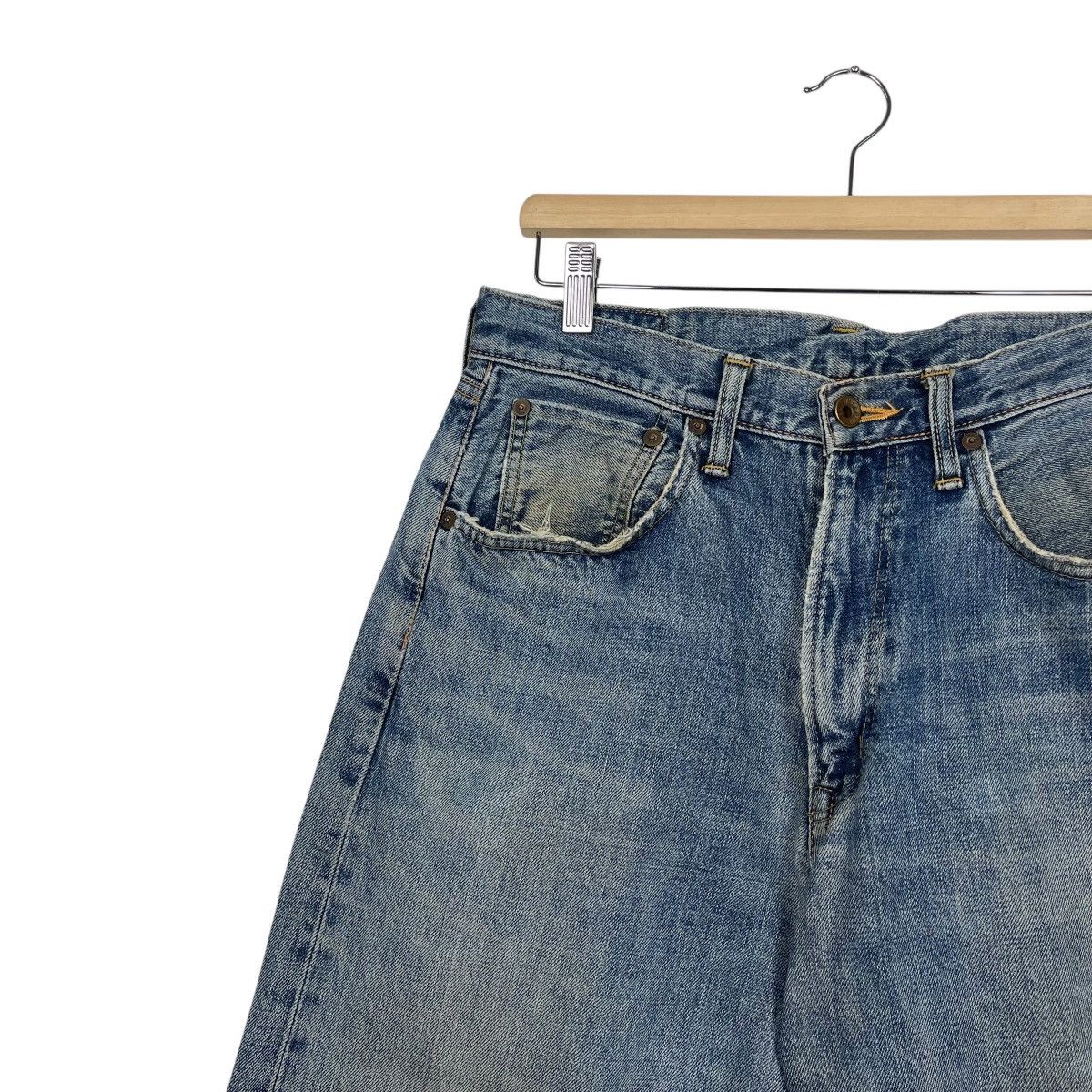 Japanese Brand Edwin 505 Faded Dirty / Faded Blue Selvedge Jeans W 30 Size US 30 / EU 46 - 6 Thumbnail