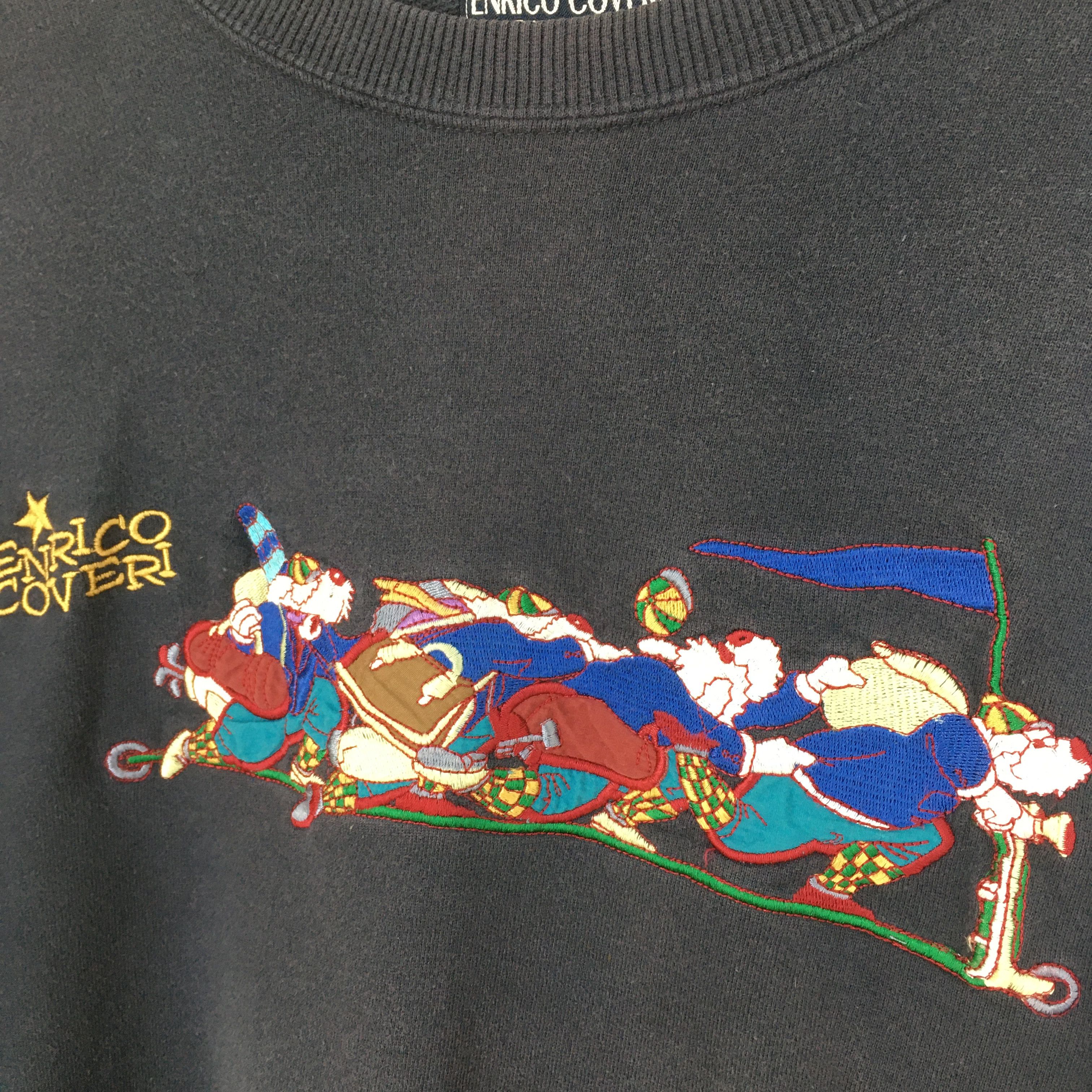 Enrico Coveri × Vintage Vintage Enrico Coveri Bandiera Sweatshirt Medium Size US M / EU 48-50 / 2 - 3 Thumbnail