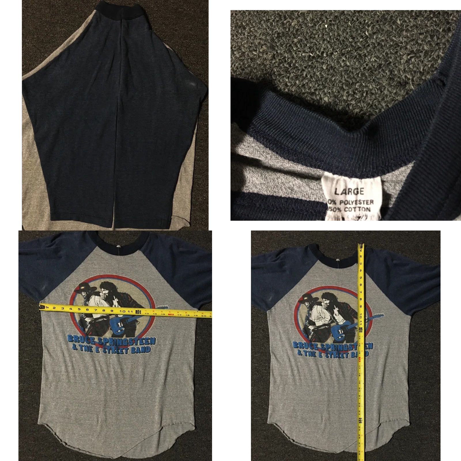 Vintage VINTAGE Bruce Springsteen World Tour Shirt M 1980s 70s Blue Raglan Concert Rock Grunge 80s 90s Music Retro Rock N Roll USA Mens Size US M / EU 48-50 / 2 - 8 Thumbnail