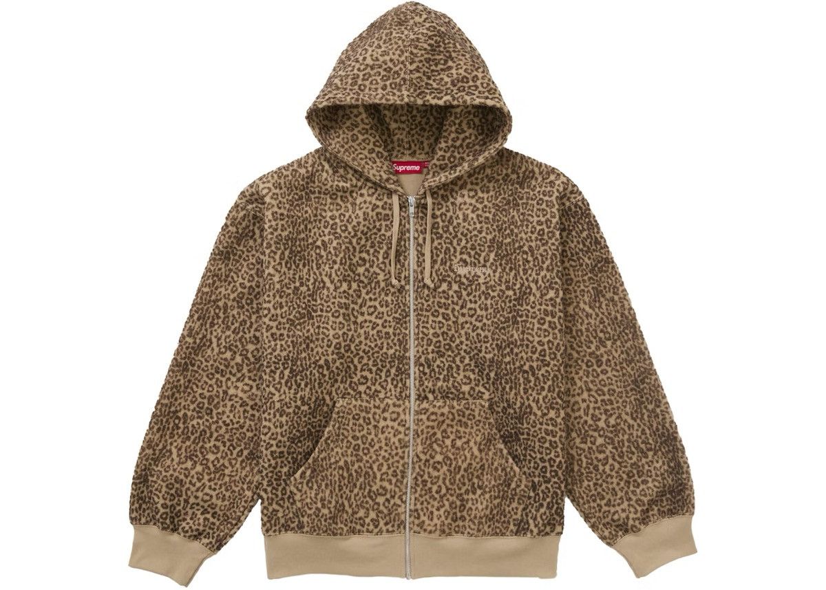 Supreme Hooded Zip Up Thermal Leopard Ｍ Supreme Hooded Zip Up Thermal (SS25) - $138