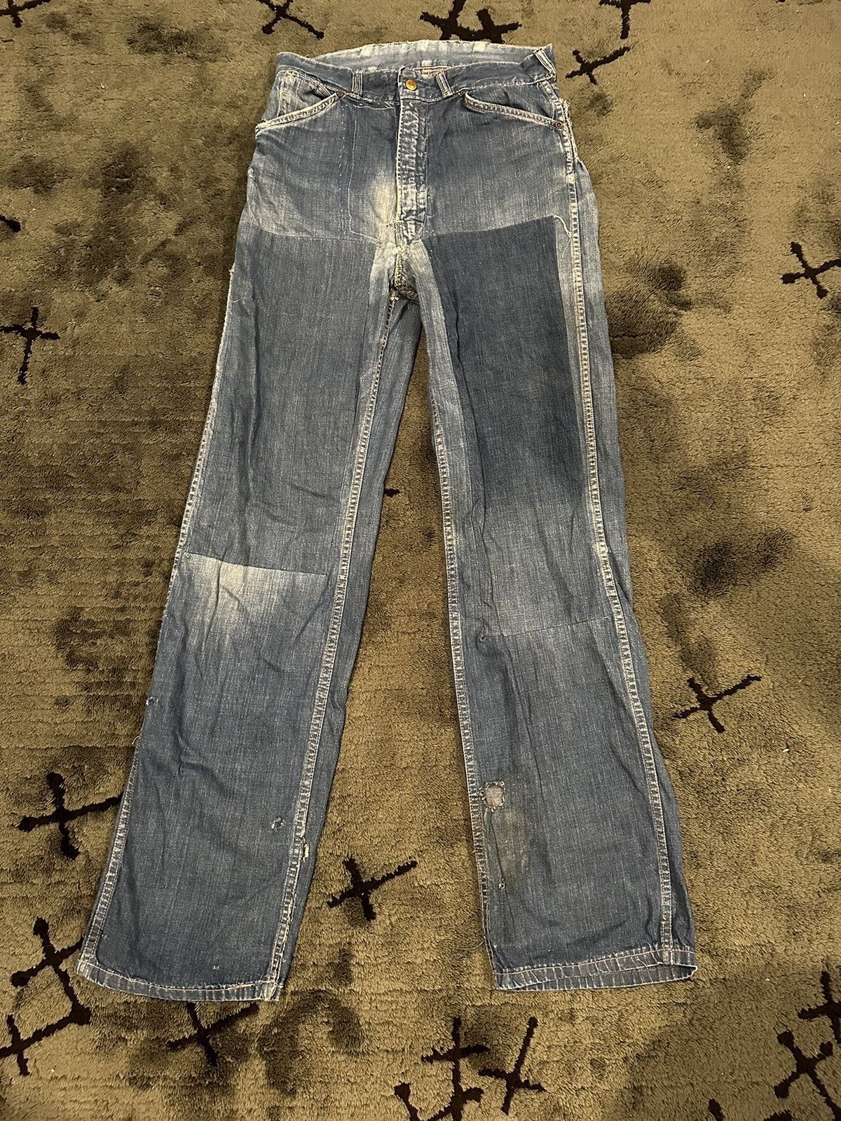 Lee × Levi's × Vintage Vintage 1960’s Big Smith Distressed and Repaired Denim Size US 30 / EU 46 - 1 Thumbnail
