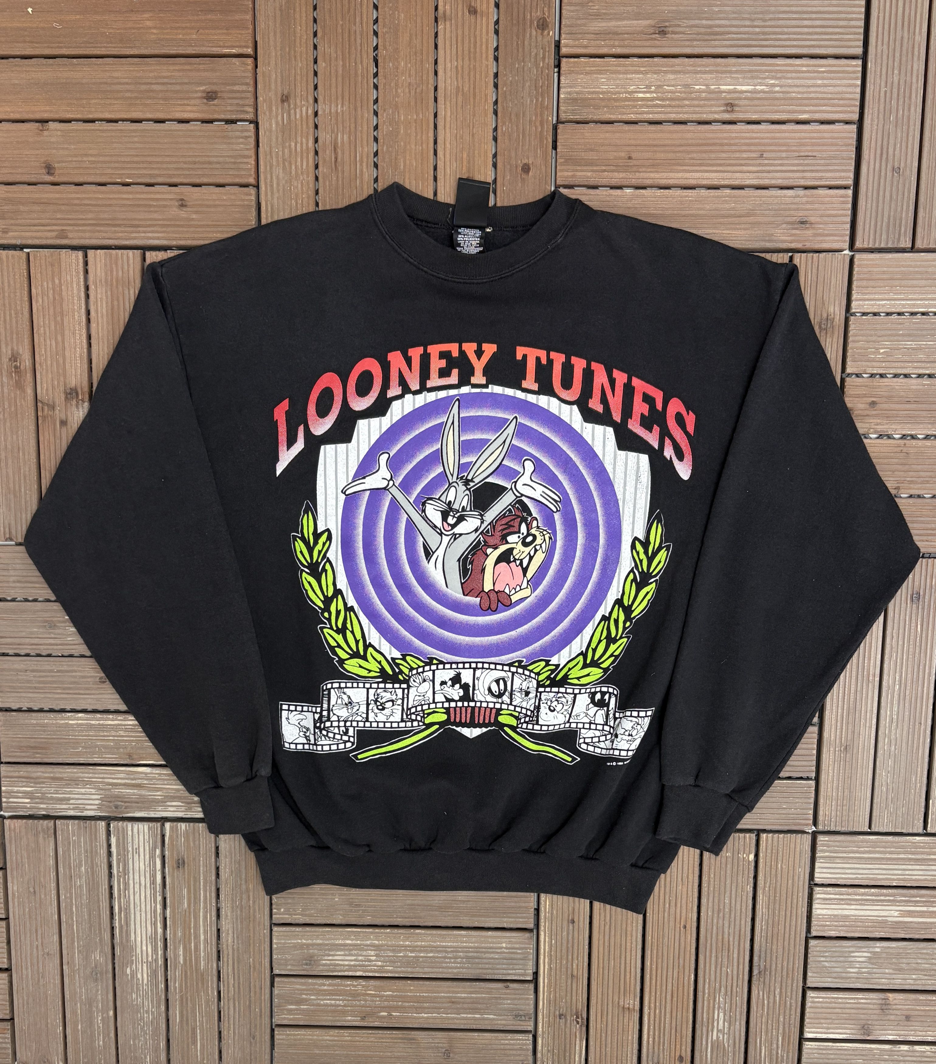 Vintage Looney Tunes Vintage Made in USA Black Crewneck Sweater Size US XXL / EU 58 / 5 - 1 Thumbnail