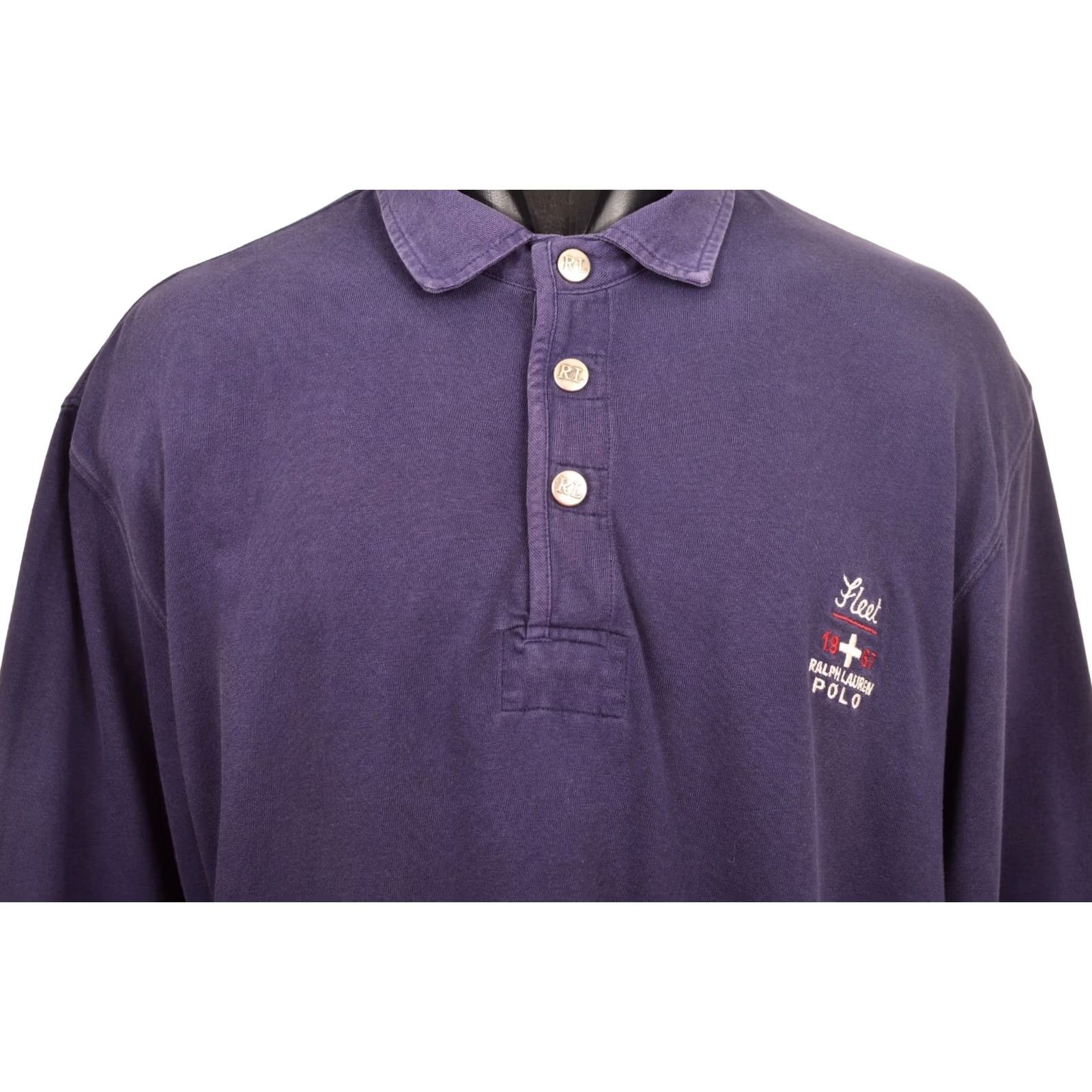 Polo Ralph Lauren DDP Polo Ralph Lauren 1967 Vintage Fleet Long Sleeve Polo Shirt S Blue Men Polo Shirt Size US S / EU 44-46 / 1 - 2 Thumbnail