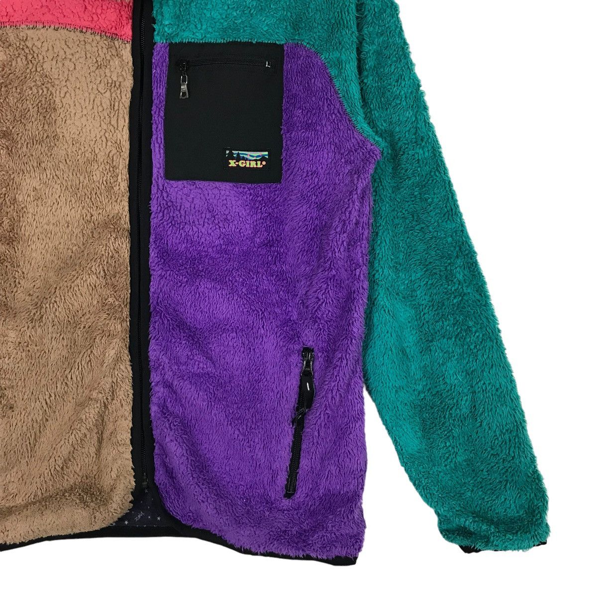 Japanese Brand 💥 X-GIRL MOUNTAINEERING FLEECE BLOCK COLOR Size US S / EU 44-46 / 1 - 4 Thumbnail