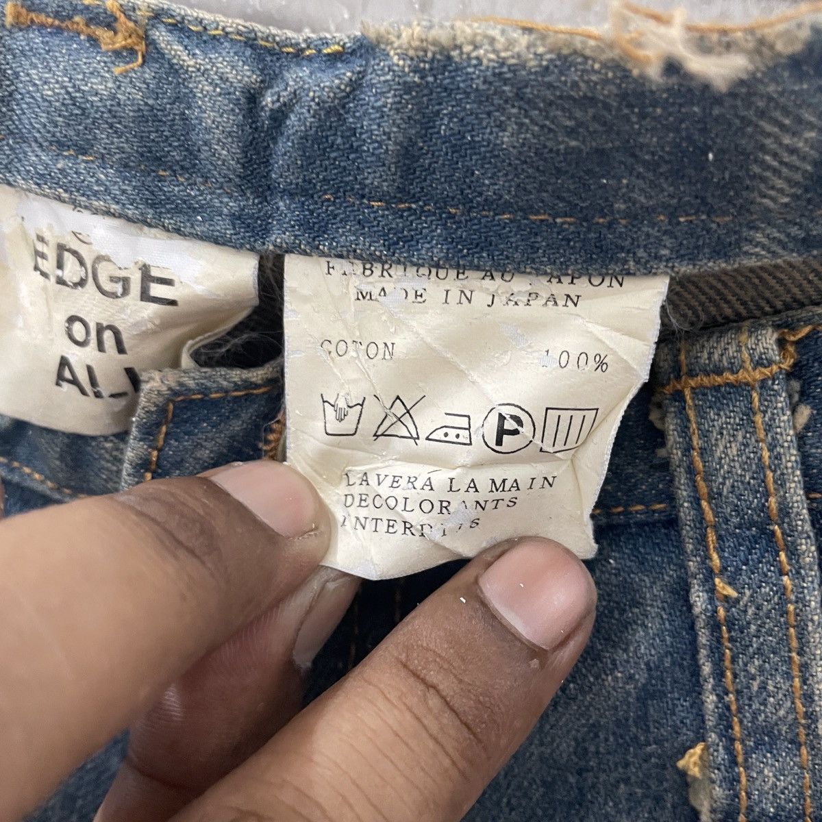 Japanese Brand Vintage Edge On All Denim Jeans Size 30" / US 8 / IT 44 - 7 Thumbnail
