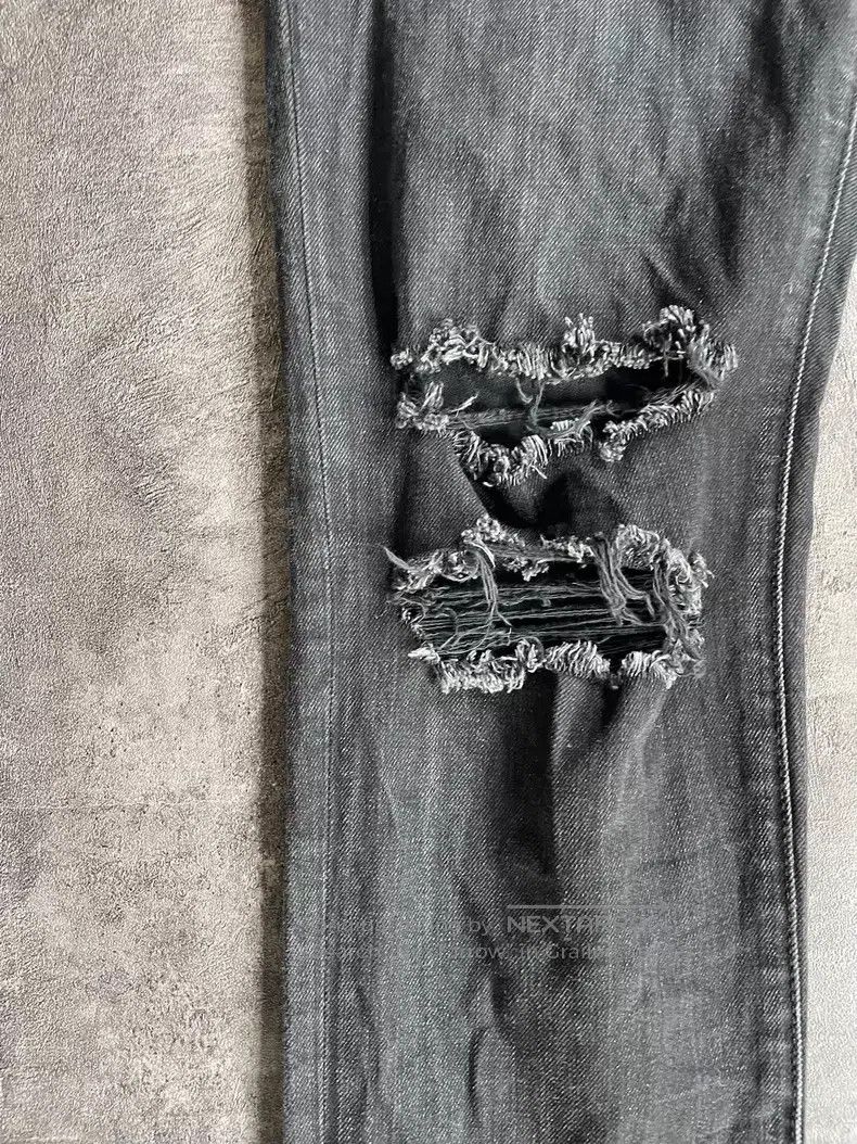 Saint Laurent Paris Saint Laurent Paris Cut-out Destroyed Denim Pants Size US 31 - 4 Thumbnail