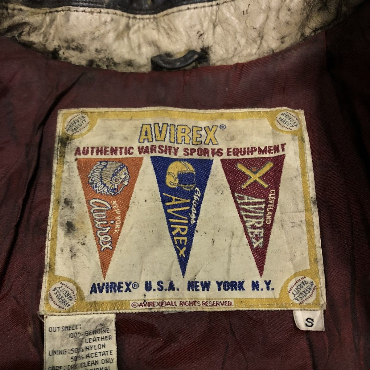 Avirex 🔥VINTAGE VARSITY LEATHER JACKET AVIREX USA SILVER HOCKEY Size US S / EU 44-46 / 1 - 24 Thumbnail
