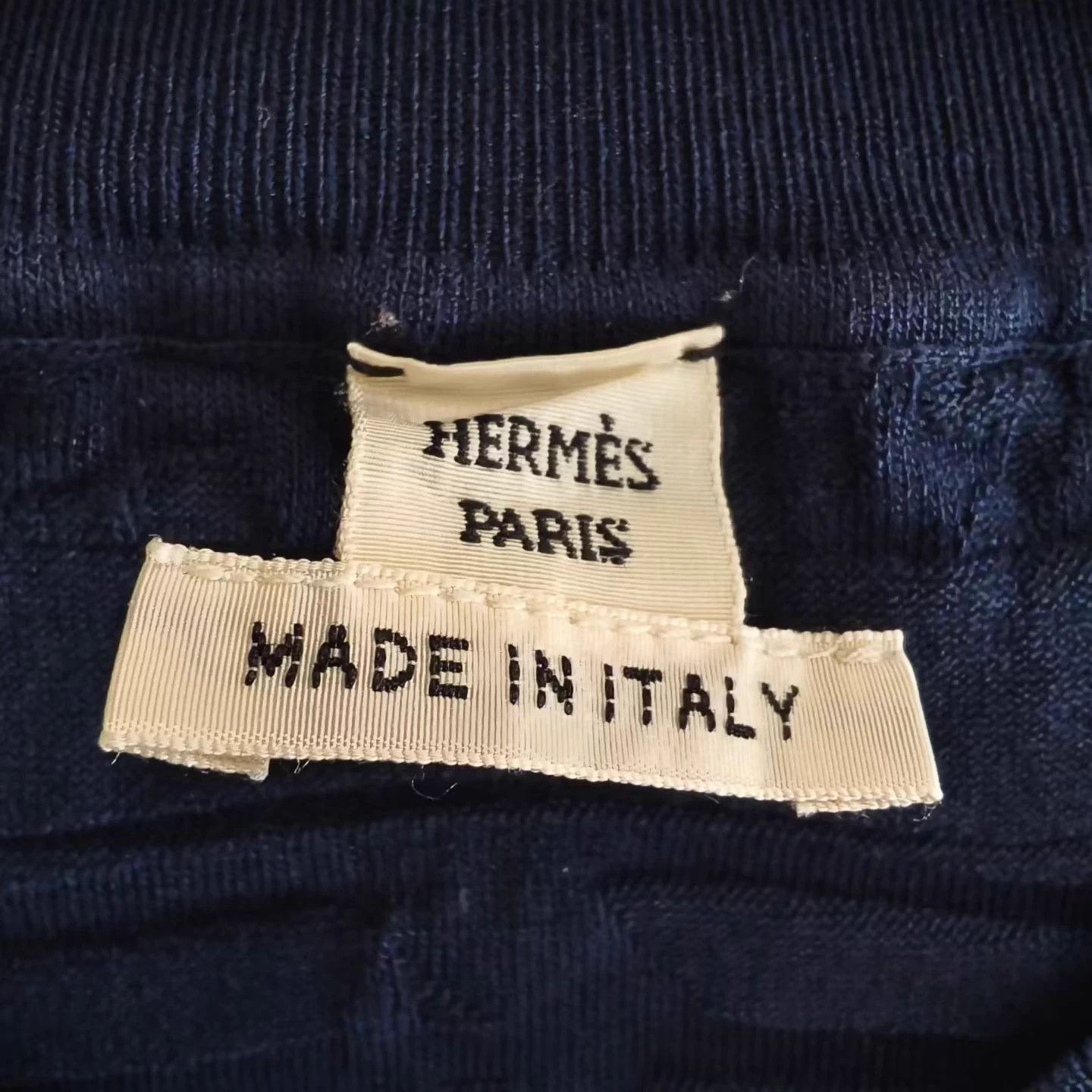 Hermes Hermes Heavy Jacquard Cashmere Silk Knit Short Sleeve Size XS / US 0-2 / IT 36-38 - 3 Thumbnail