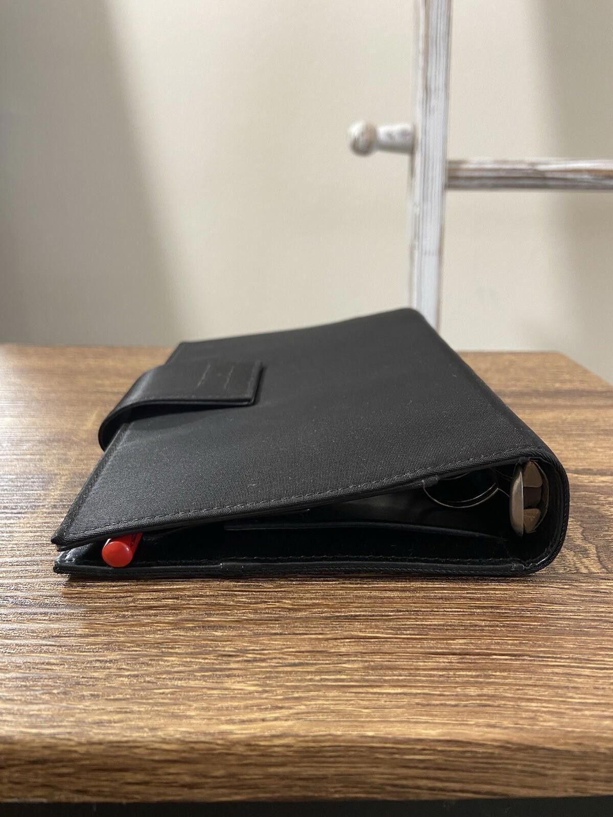 Prada Prada Black Nylon Saffiano Notebook Cover Trifold Wallet Set Size ONE SIZE - 8 Thumbnail