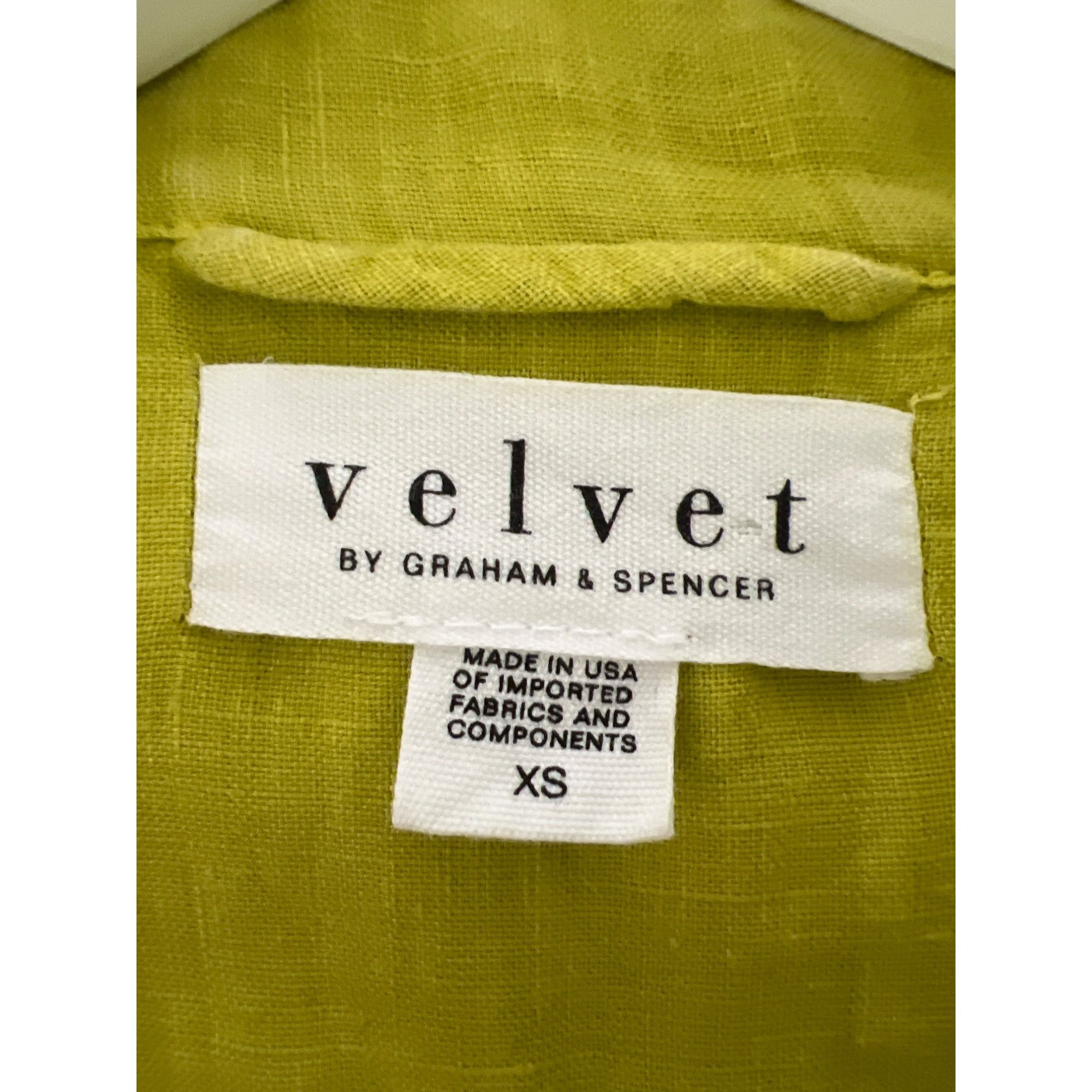 Velvet Velvet By Graham & Spencer Chartreuse Button-Down Midi Shirt Size XS / US 0-2 / IT 36-38 - 7 Thumbnail