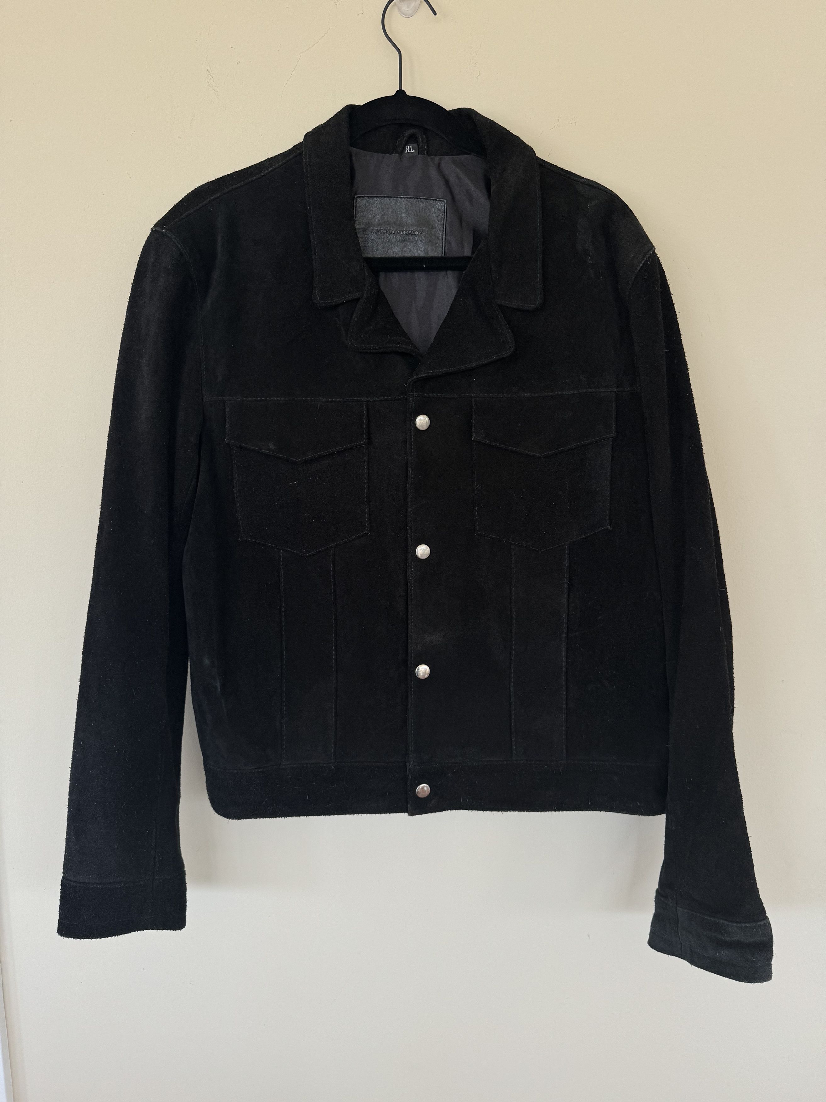 image of Alexander Digenova Thats Cool Baby Ad Suede Jacket in Black, Men's (Size XL)
