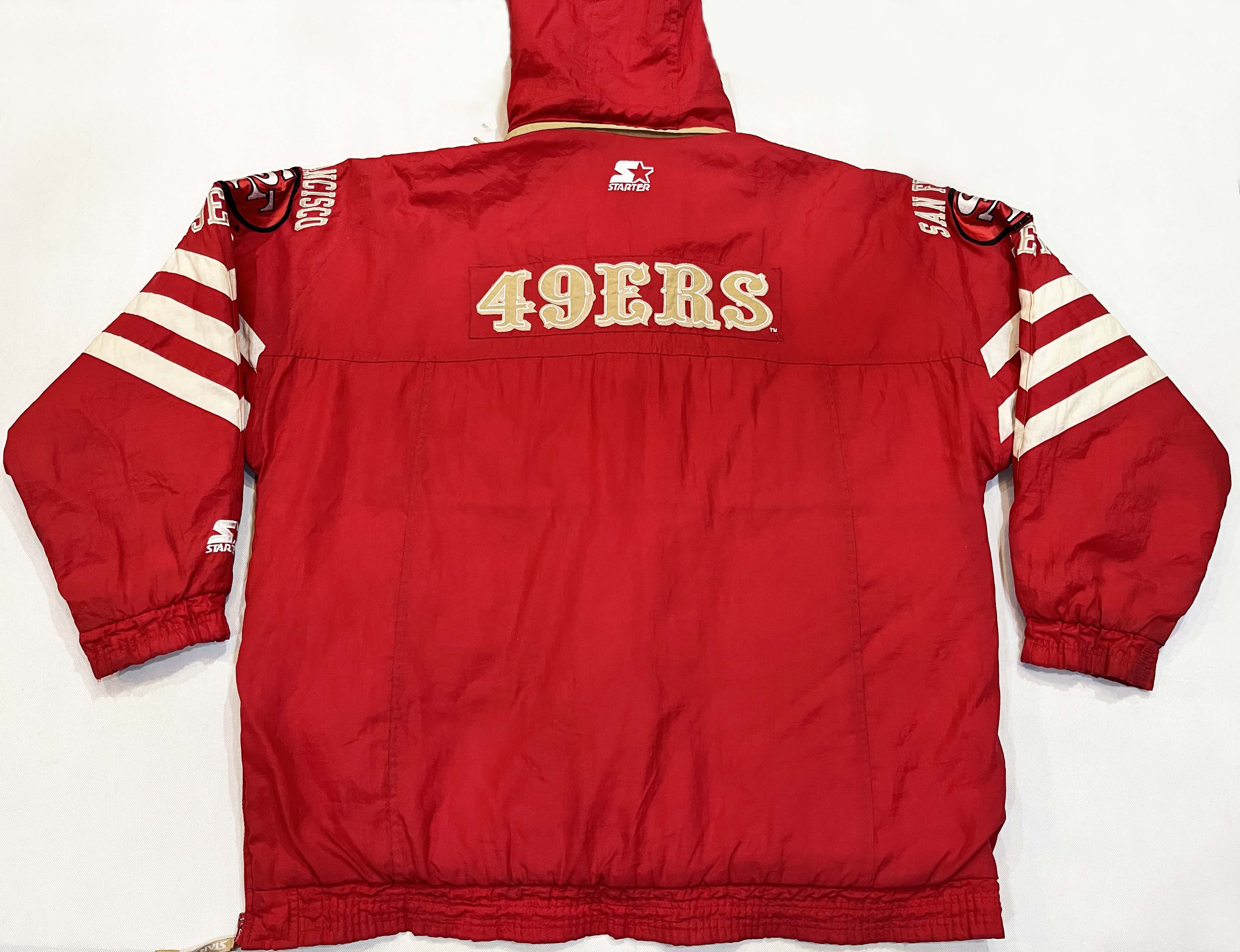 NFL × Starter Vintage Starter NFL San Francisco 49ers Hoodie Puffer Jacket Size US XXL / EU 58 / 5 - 5 Thumbnail