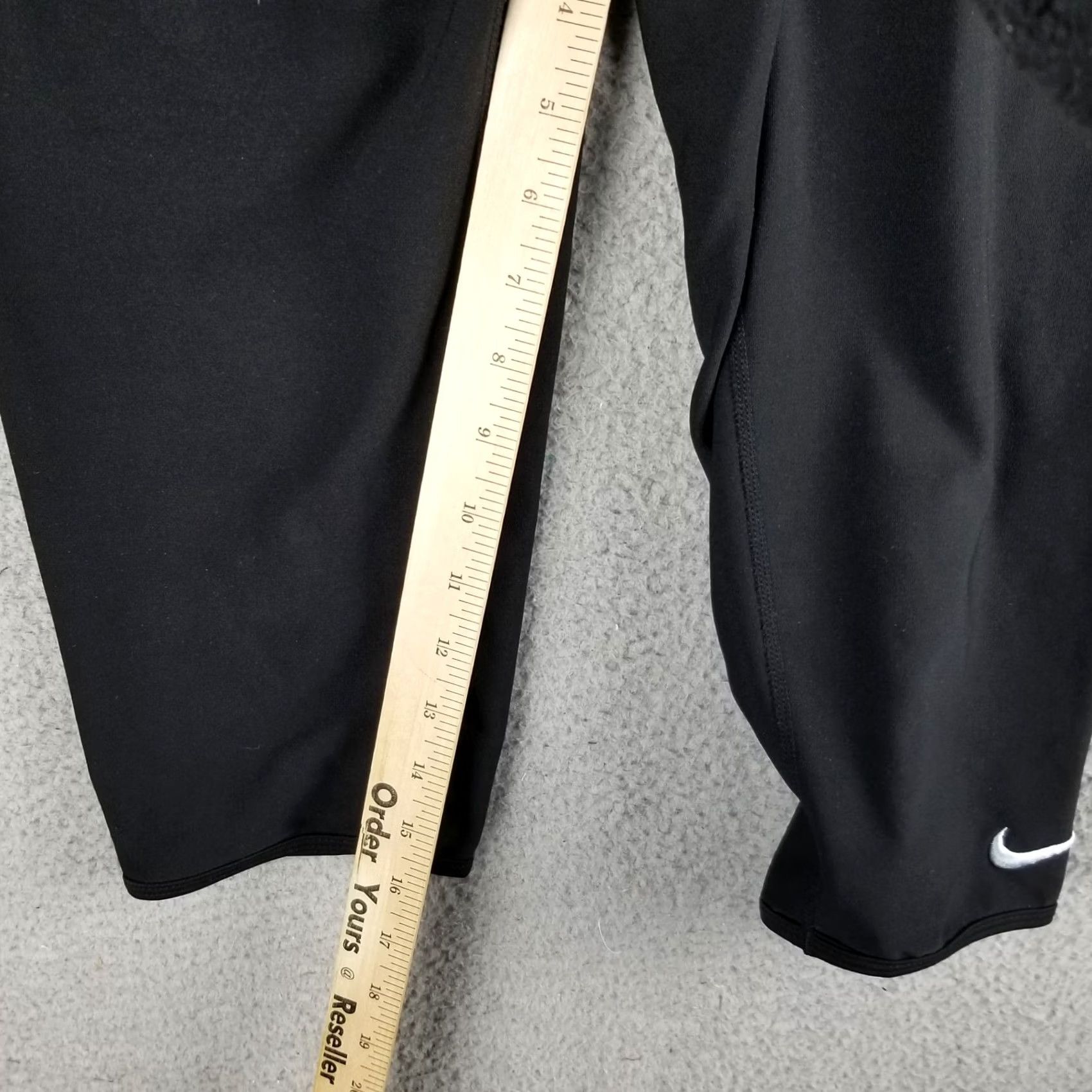 Nike Nike Dri-FIT Crop Running Pants Black Striped Women's Medium II Size 32" / US 10 / IT 46 - 7 Thumbnail