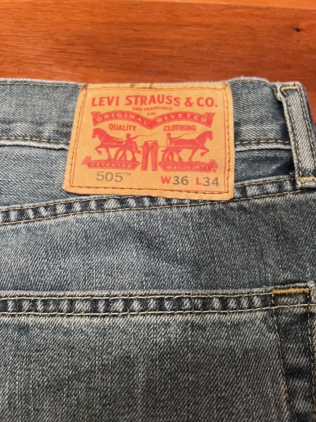 Japanese Brand × Vintage Levi’s 505 Denim Size US 34 / EU 50 - 5 Thumbnail