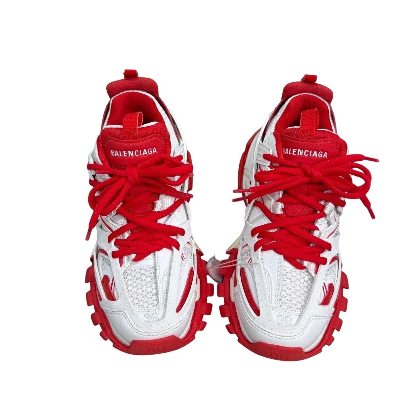 Balenciaga Balenciaga Track Low-Top Sneakers White Red Size 36 Size US 6 / IT 36 - 1 Thumbnail