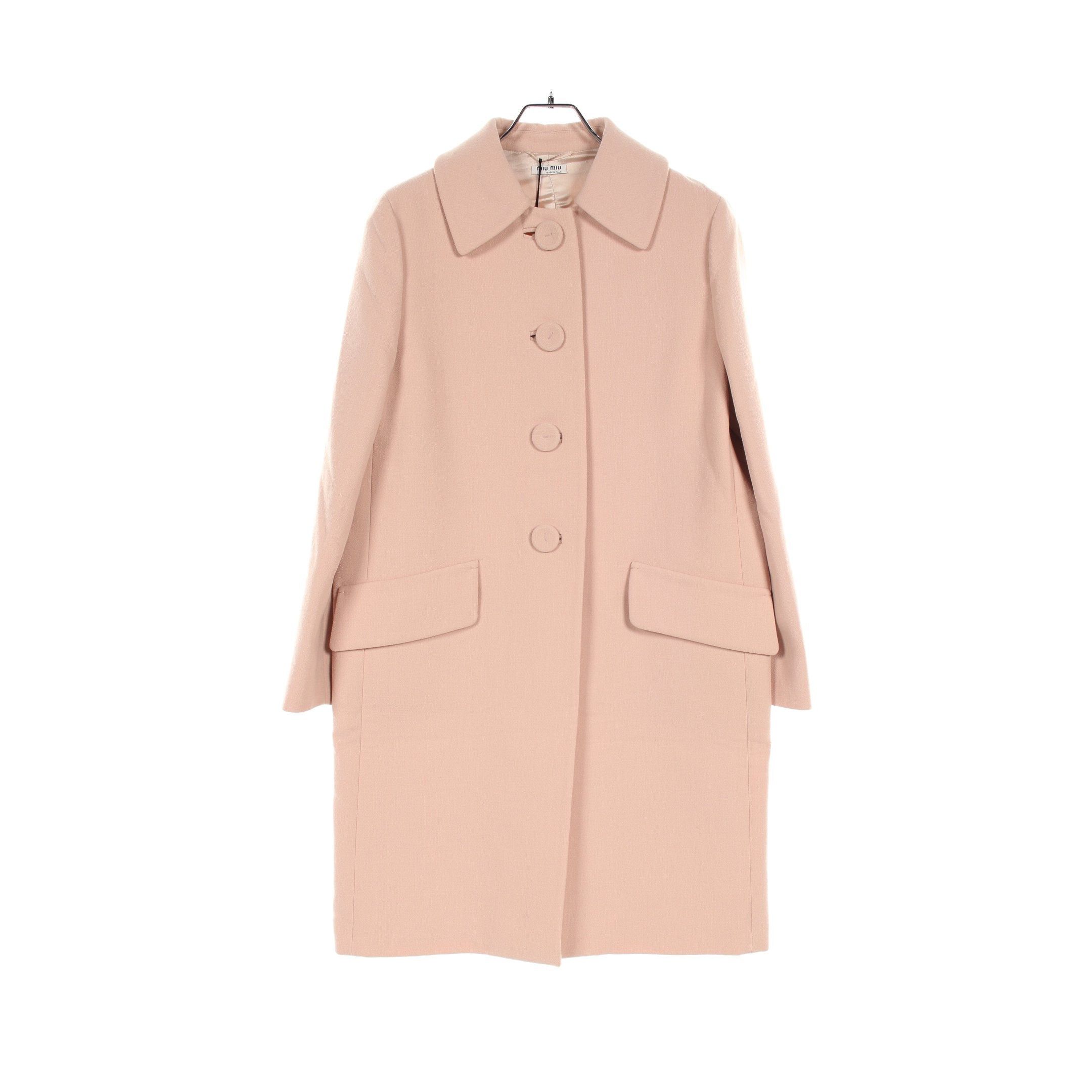 Miu Miu Miu Miu Coat Wool Pink Size ONE SIZE - 1 Thumbnail