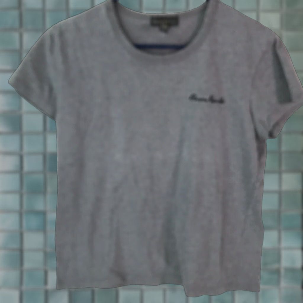 Banana Republic Banana Republic Shirt Womens Large Gray 100% Cotton Crew Neck Short Sleeve Solid Modern Casual Size L / US 10 / IT 46 - 1 Thumbnail