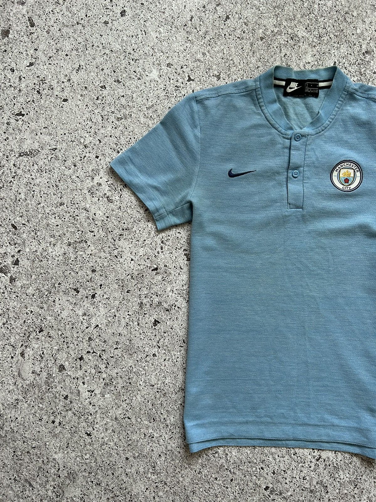 Nike × Vintage Nike Manchester City Polo T-Shirt Football Soccer Jersey Size US S / EU 44-46 / 1 - 3 Thumbnail