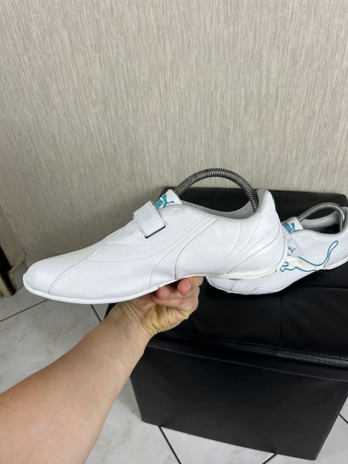 Puma × Vintage Vintage Puma y2k leather velcro shoes low sneakers speed cat Size US 8.5 / EU 41-42 - 5 Thumbnail