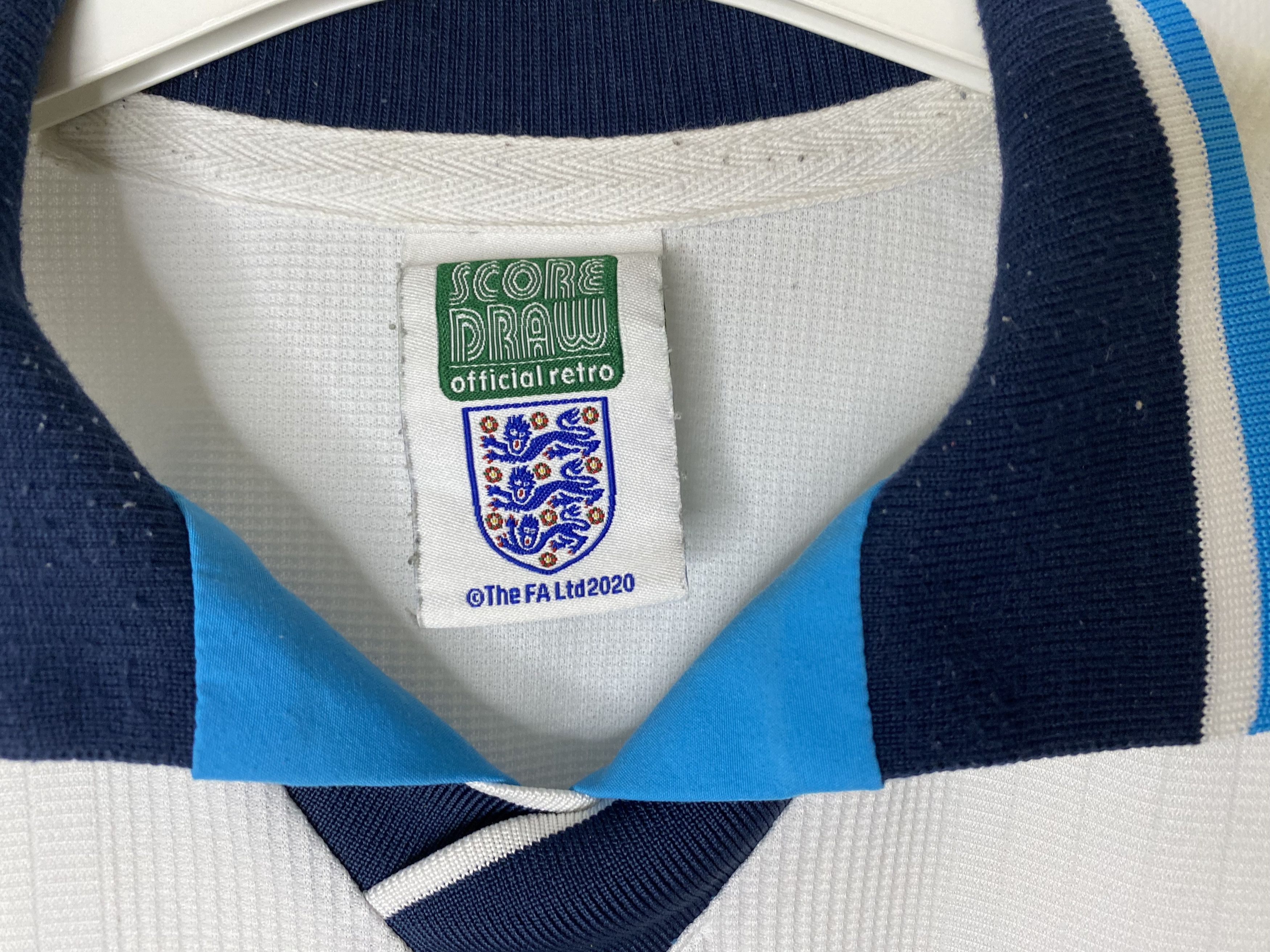 Vintage ENGLAND 1995-97 RETRO REPLICAS FOOTBALL SHIRT SOCCER JERSEY Size US M / EU 48-50 / 2 - 4 Thumbnail