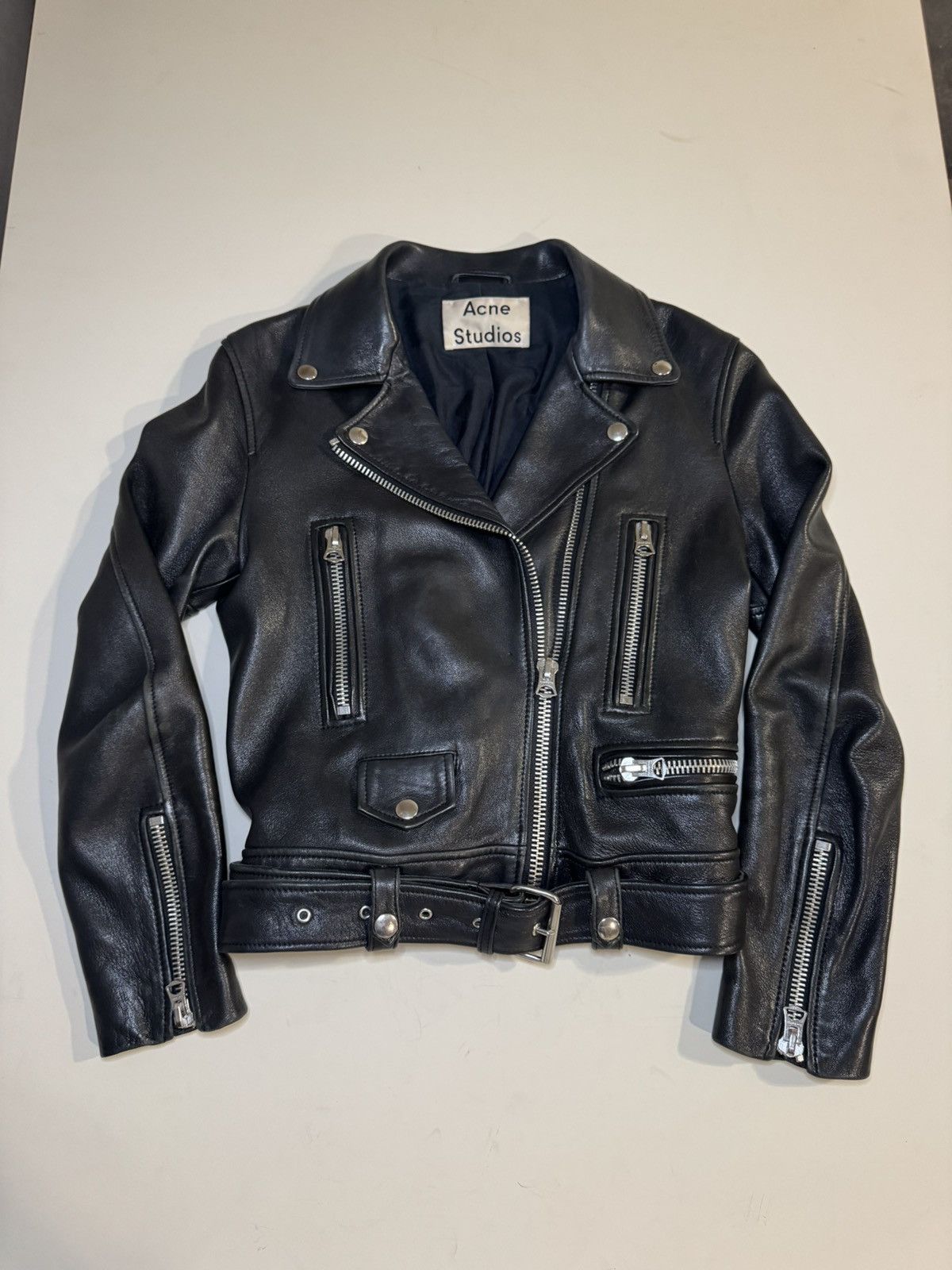 Acne Studios Acne Studios Bikers Leather Jacket Size XS / US 0-2 / IT 36-38 - 1 Thumbnail
