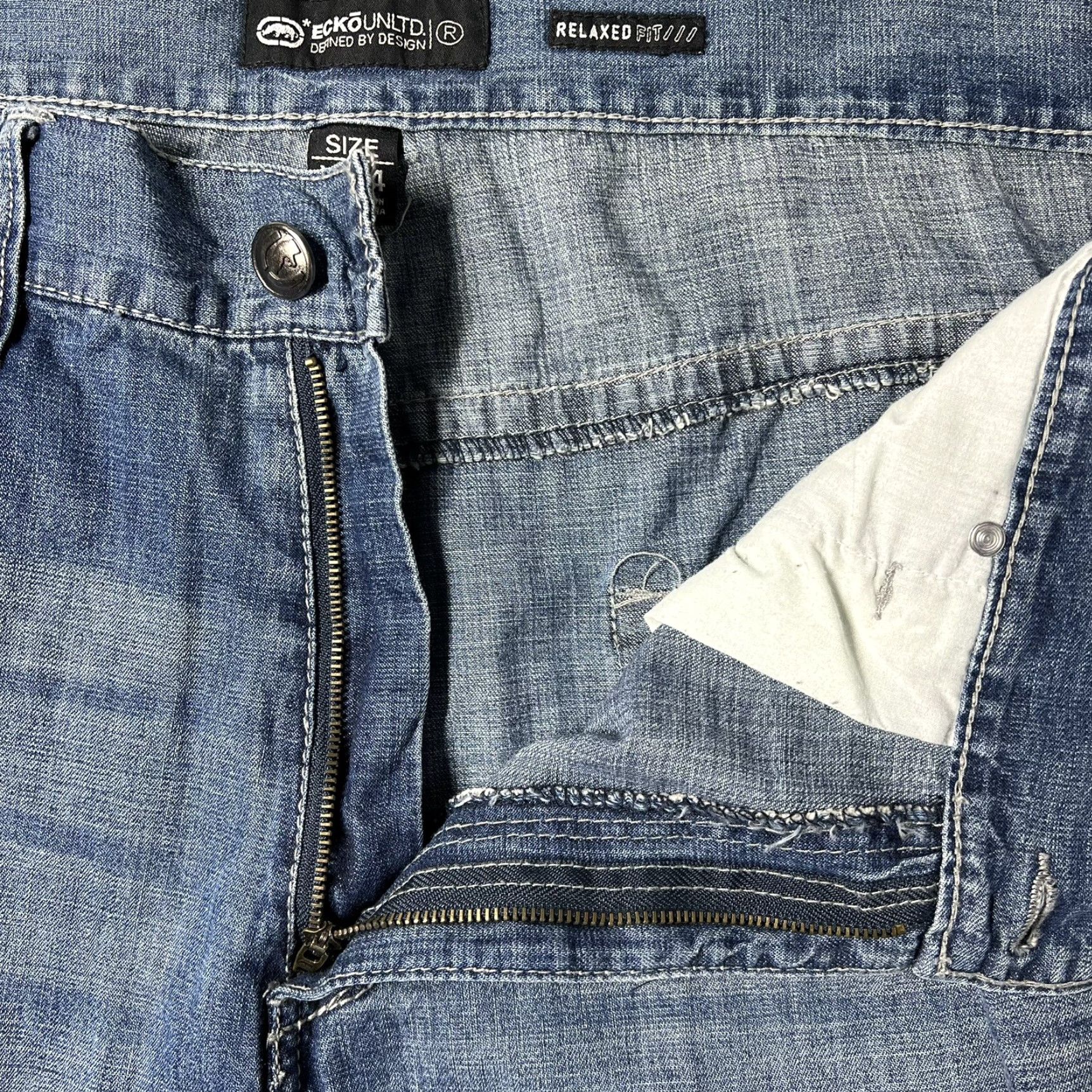 Ecko Unltd. Y2K Ecko Unltd. Jeans Men’s 44x33 Blue Cotton Denim Relaxed Baggy Pants Size US 42 / EU 58 - 3 Thumbnail