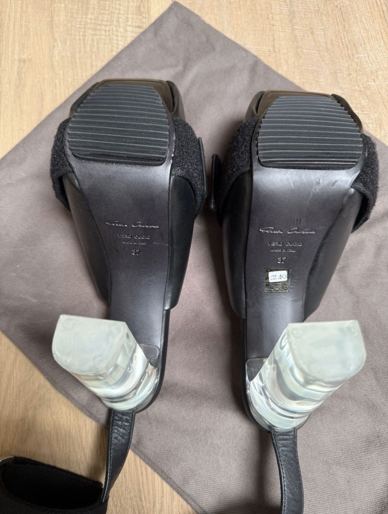 Rick Owens Rick Owens Kiss Sandals 37 RO01D2838LLP 90 Black BNWOB US 5 Size US 6 / IT 36 - 6 Thumbnail