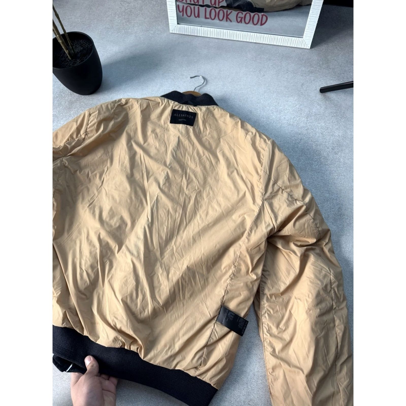 Allsaints VINTAGE AllSaints Bomber Jacket Navy Blue Nylon Reversible Men M Size Dark Blue 90s Army Streetwear USA Massimo Osti Archive Pockets Size US M / EU 48-50 / 2 - 6 Thumbnail