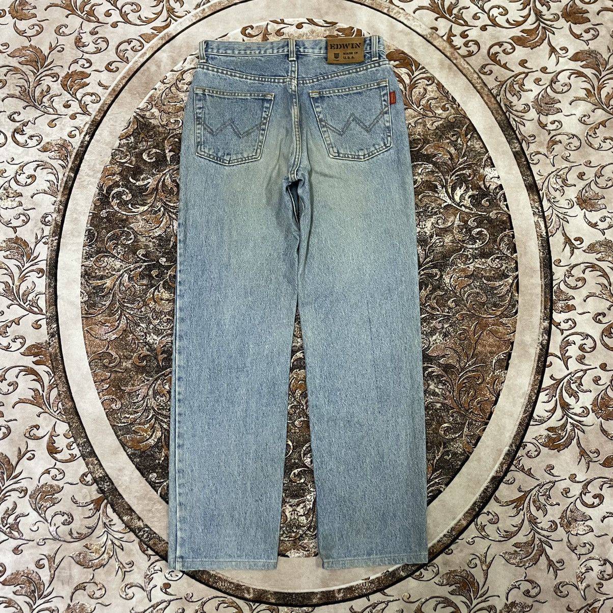 Edwin 🔥Vintage 80s Edwin USA Made Stoned Washed Dirty Denim Jeans Size US 29 - 4 Thumbnail