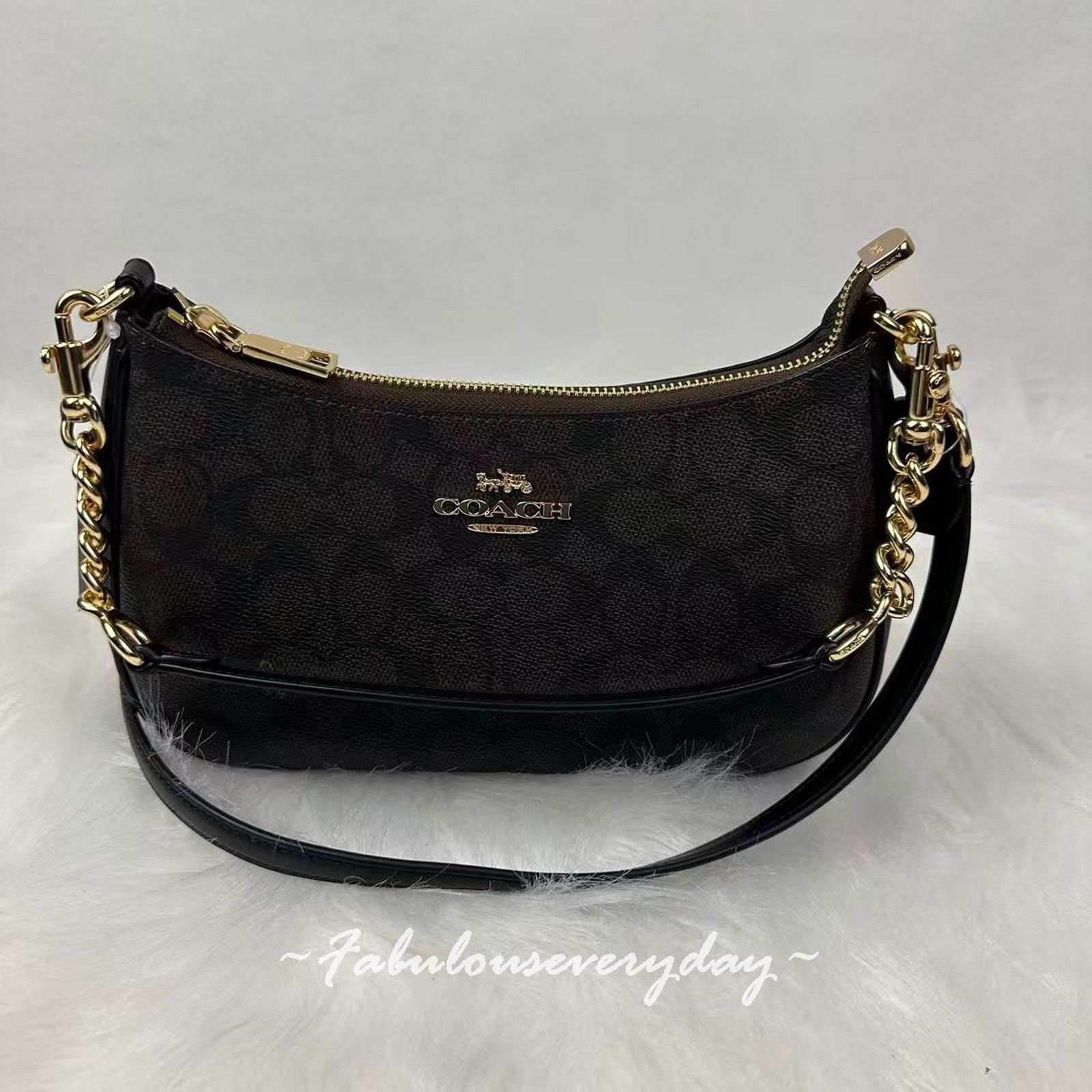 Coach Coach Teri Shoulder/Crossbody Sig Canvas/Gold/Walnut/Black Size ONE SIZE - 2 Thumbnail