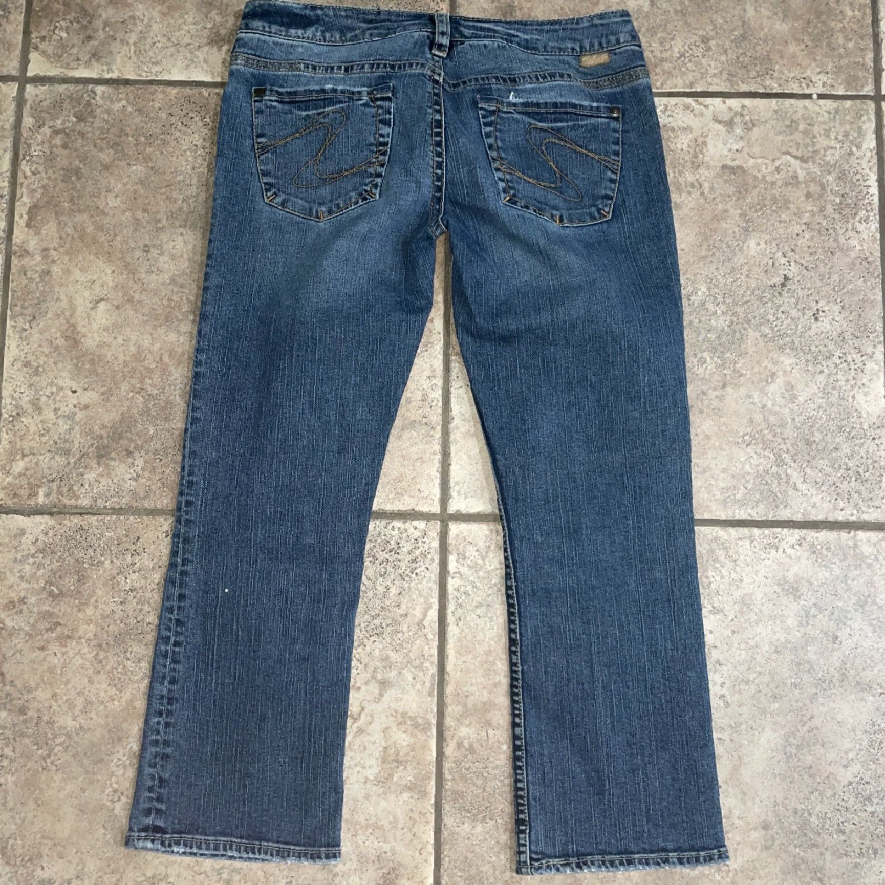 Silver Jeans Co. Silver Jeans Women's Santorini Silver Straight Jeans 30x28 Metal Theme Size 30" / US 8 / IT 44 - 3 Thumbnail