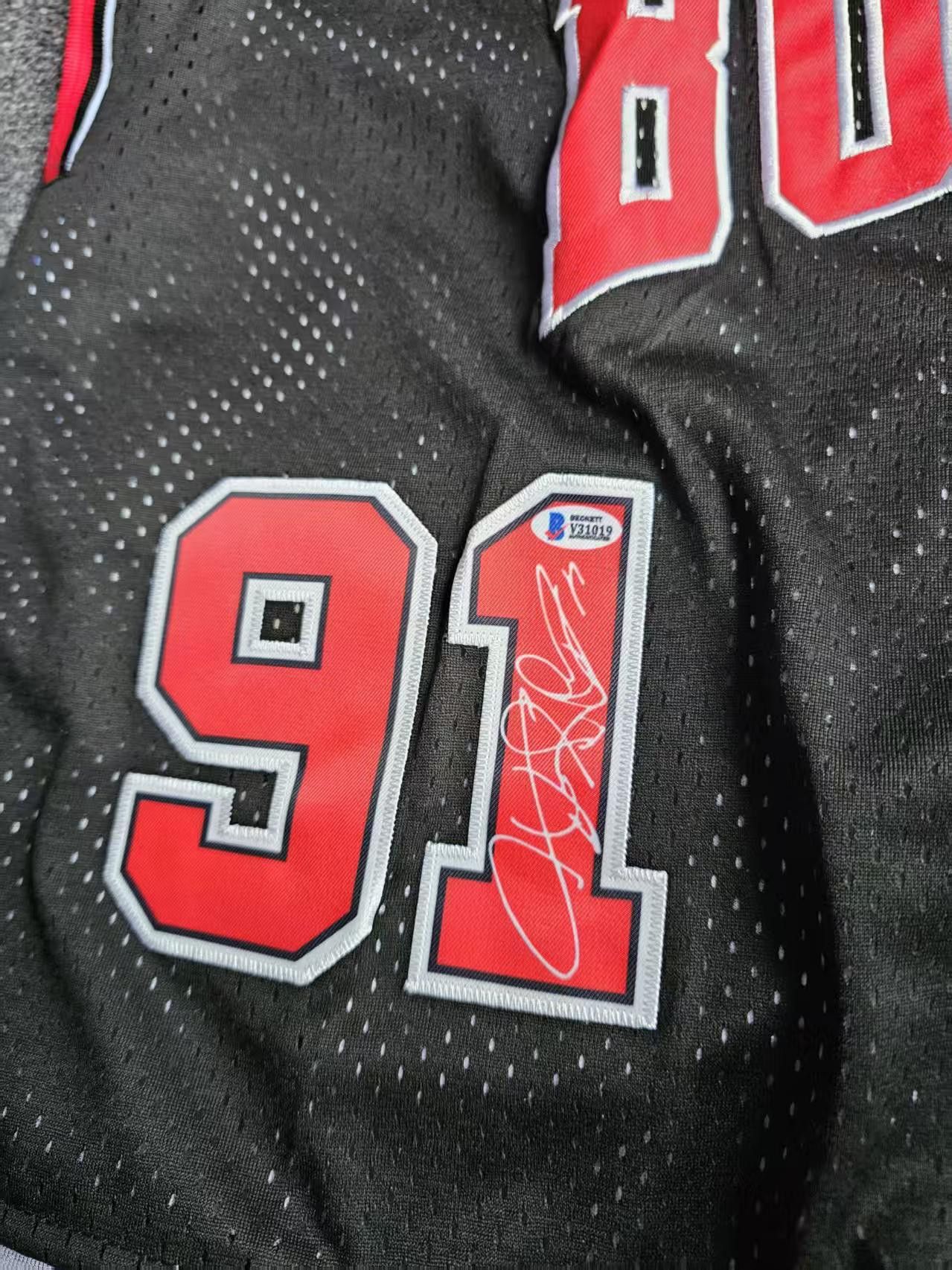 NBA Bulls #91 Dennis Rodman Short With Pocket Large Size Size US 36 / EU 52 - 2 Thumbnail