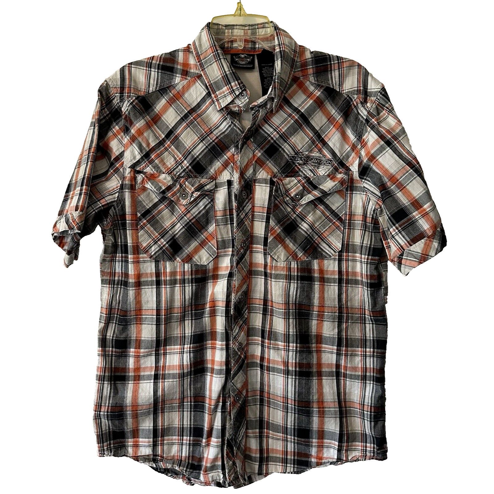 Harley Davidson Harley-Davidson Perform Vented Skull Graphic Plaid LR Shirt Size US L / EU 52-54 / 3 - 1 Thumbnail