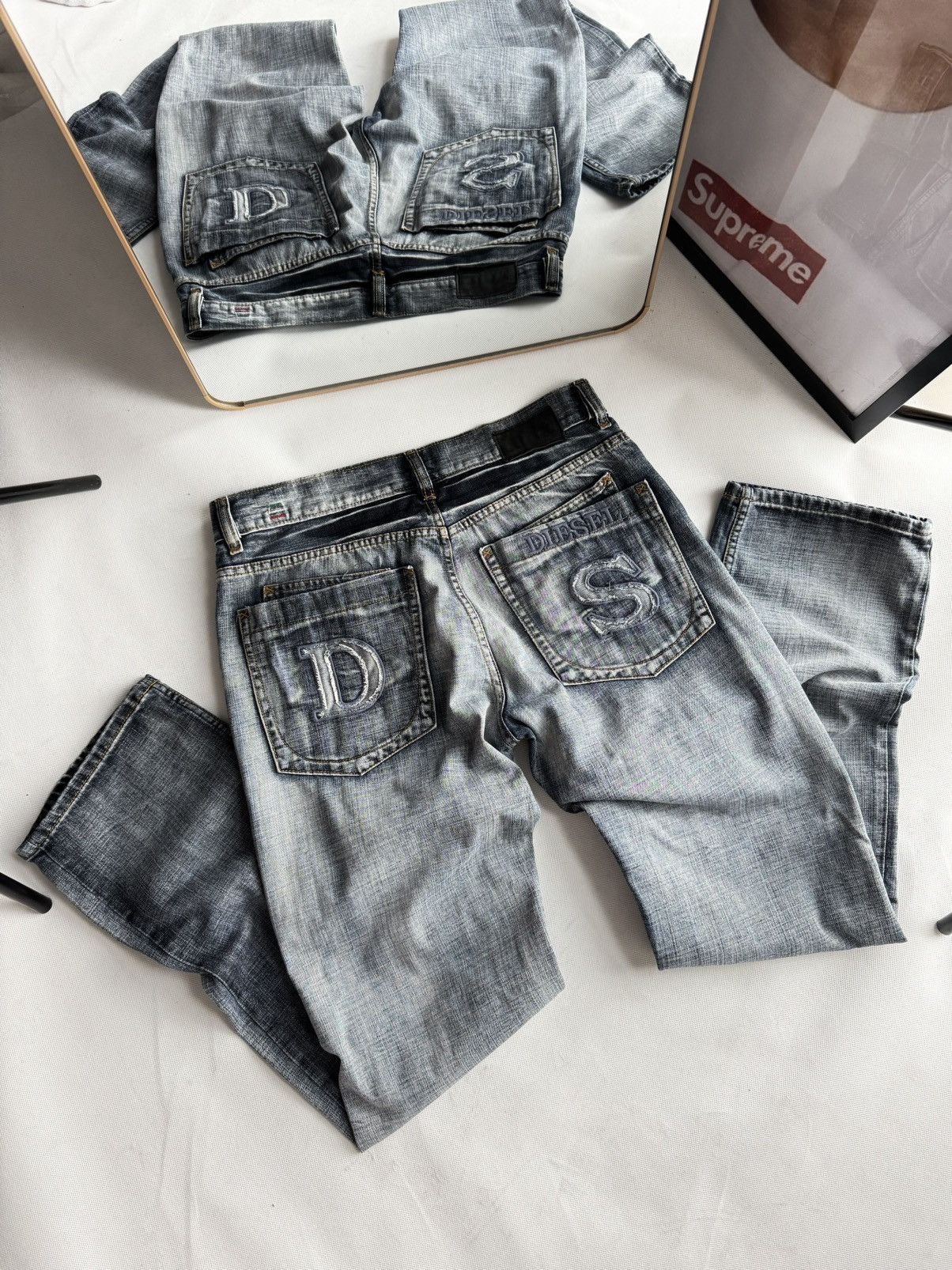 Diesel Vintage Diesel Jeans Dirty Pants faded crash denim distresse Size US 32 / EU 48 - 1 Thumbnail