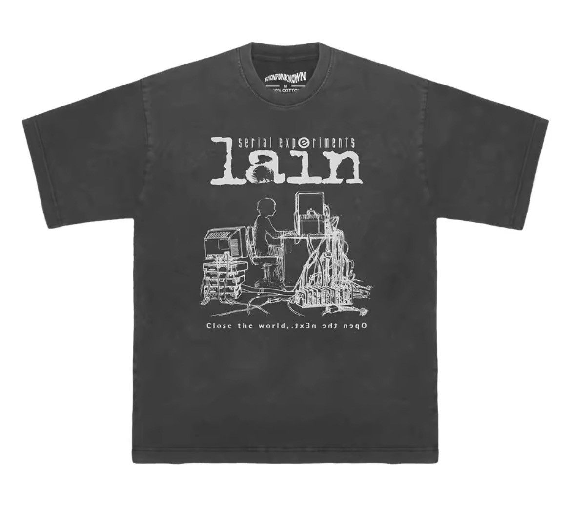 Japanese Brand Serial Experiments Lain Graphic Printed T-Shirt Size US L / EU 52-54 / 3 - 6 Thumbnail