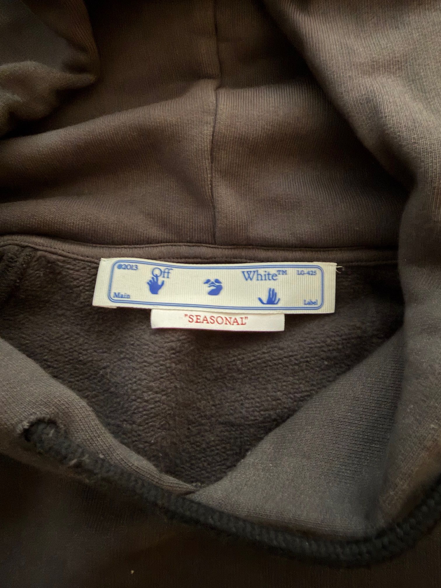 Off-White Grey Off White Hoodie - Size Large Size US L / EU 52-54 / 3 - 4 Thumbnail