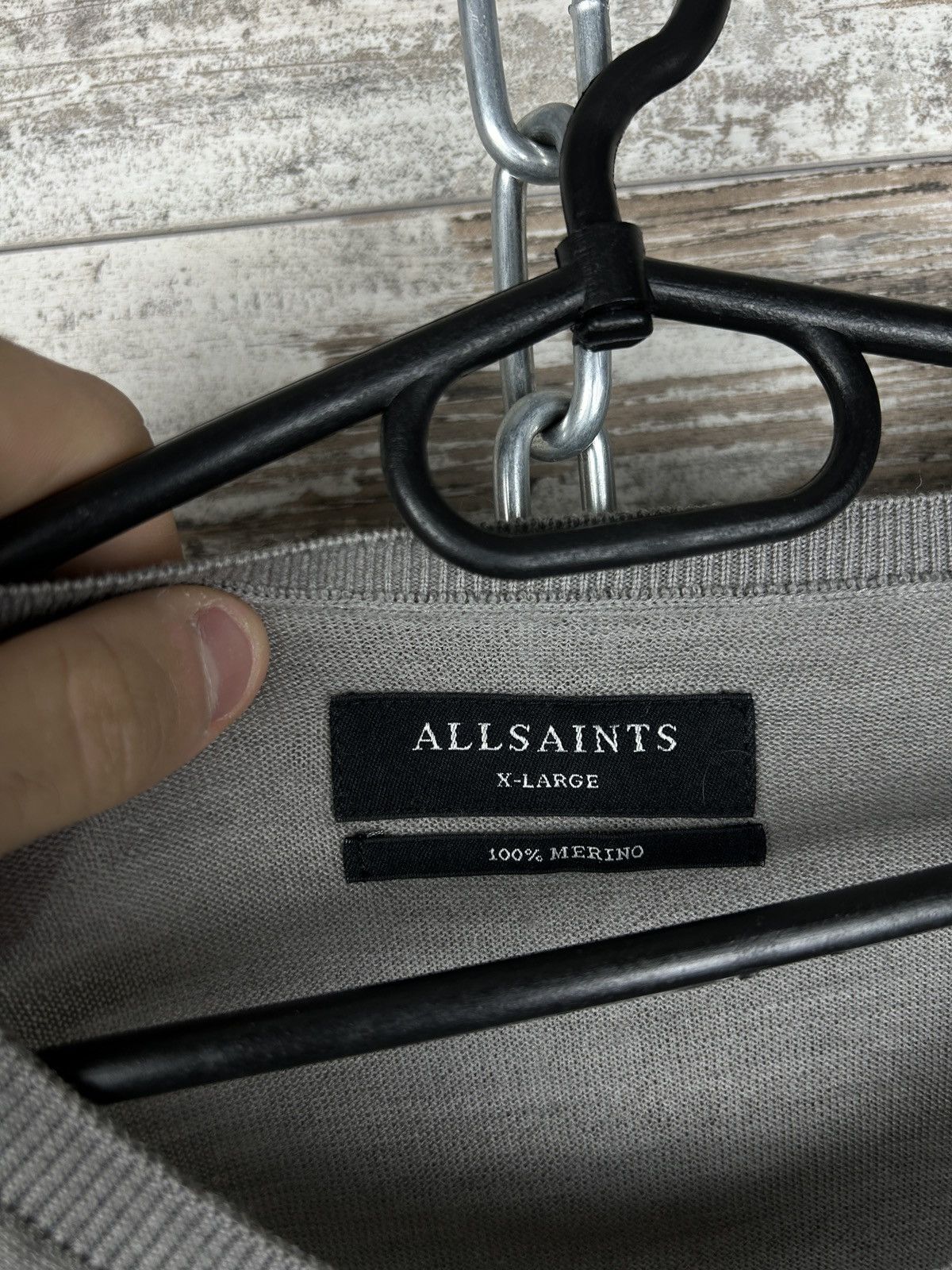 Allsaints × Japanese Brand Mens AllSaints Fors Merino crew sweaty knitwear luxury Size US XL / EU 56 / 4 - 4 Thumbnail