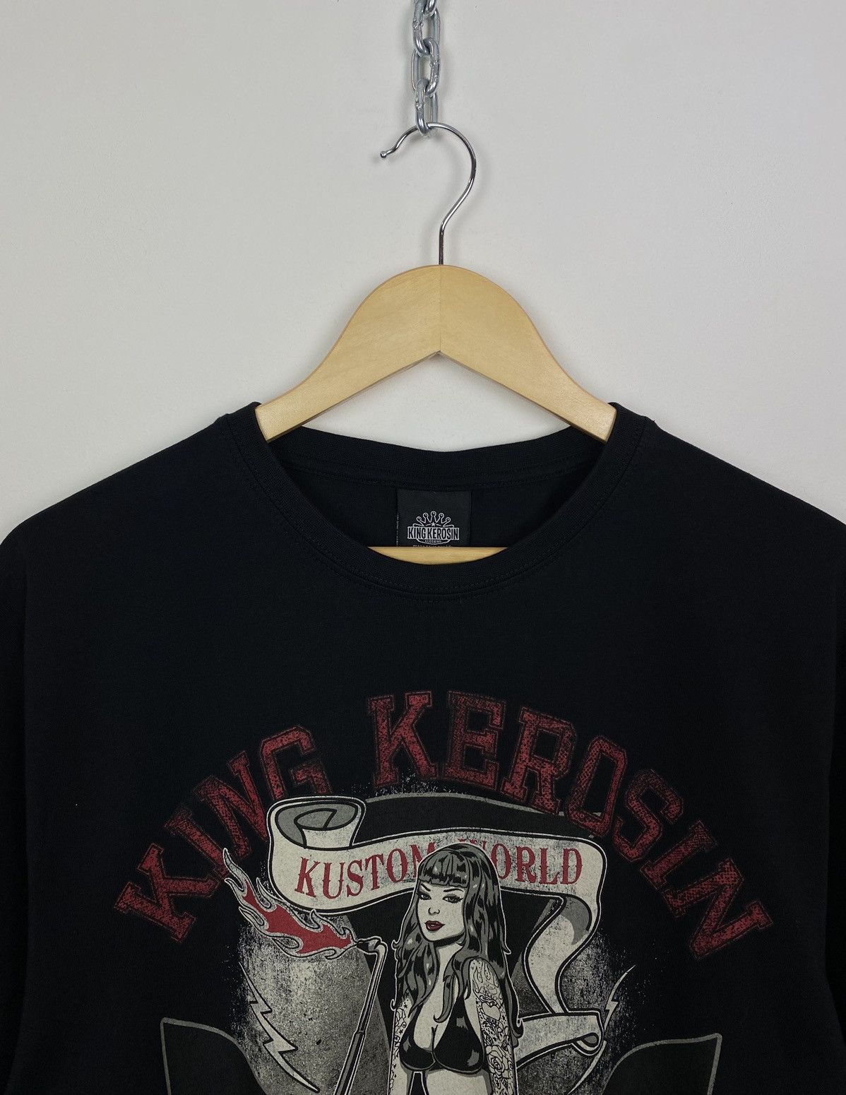 Other Vintage King Kerosin Kustom World Graphic Top T-Shirt Black Size US L / EU 52-54 / 3 - 2 Thumbnail