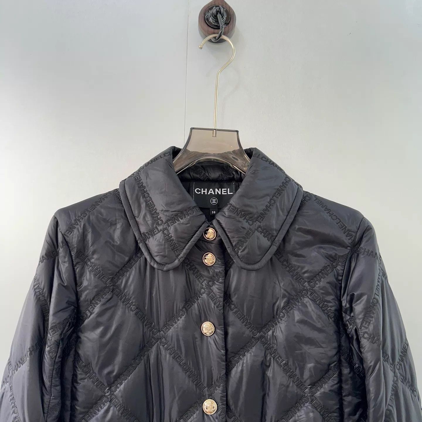 Chanel CHANEL mixed fiber silk canvas puffer jacket Size S / US 4 / IT 40 - 4 Thumbnail
